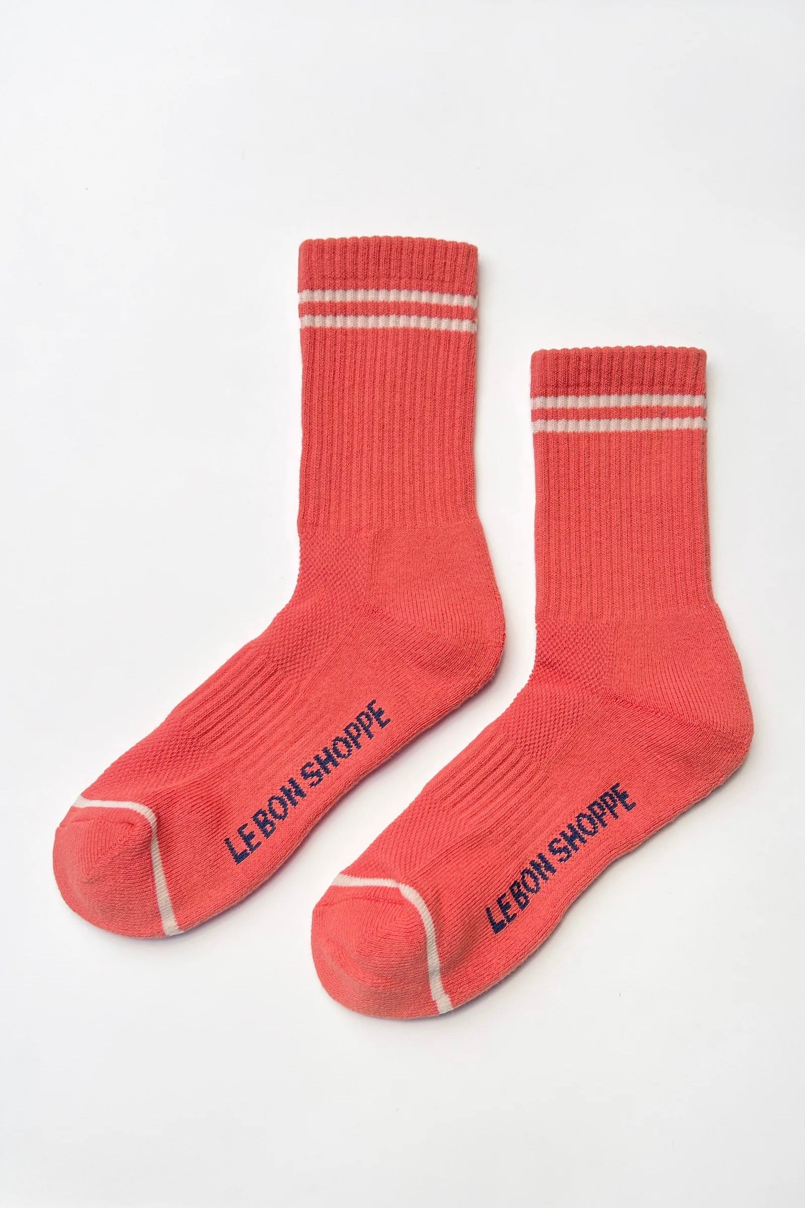 le bon shoppe boyfriend socks coral
