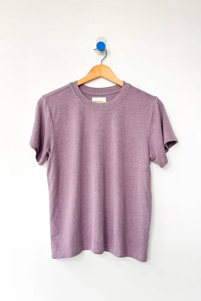 le bon shoppe bo linen blend tee / lavender