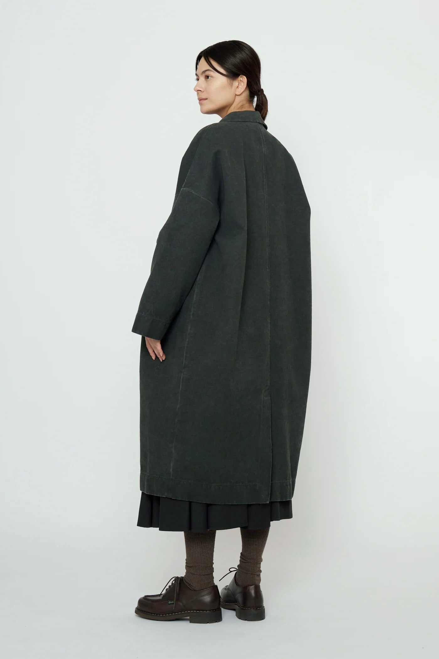 7115 by Szeki Oversized Blazer Coat / Washed Black