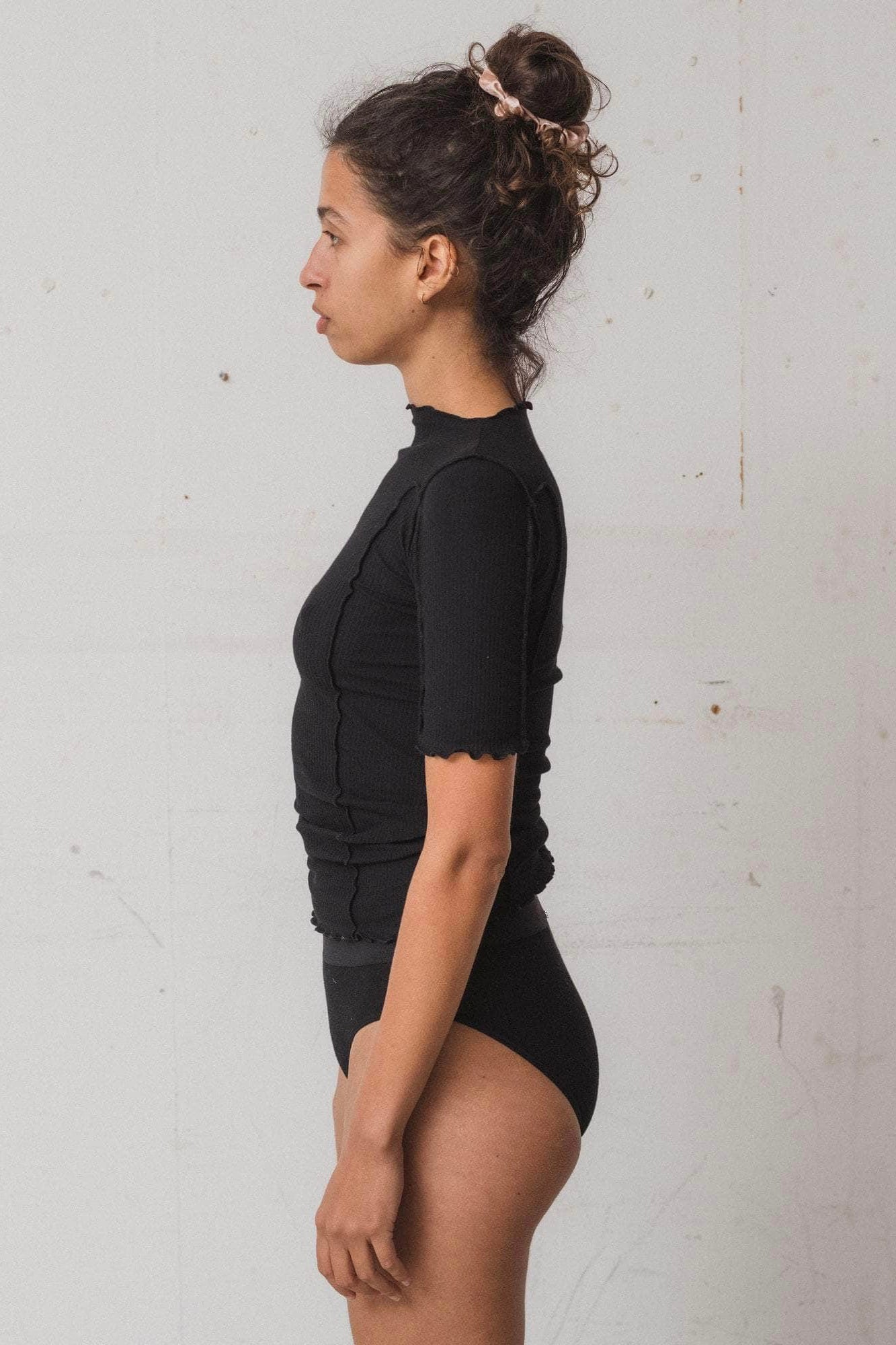 Baserange Omato 3/4 Sleeve Tee / Black