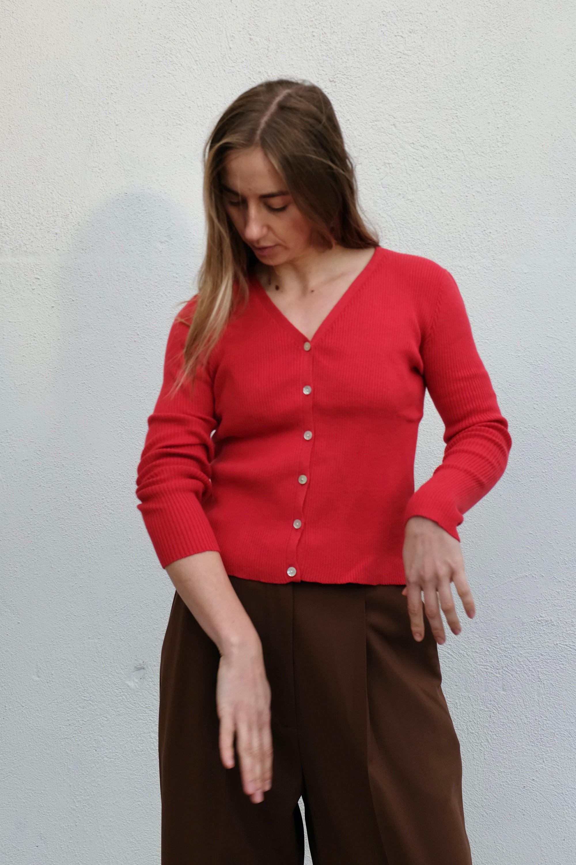 Shaina Mote Nolita Cardigan / Vermillion