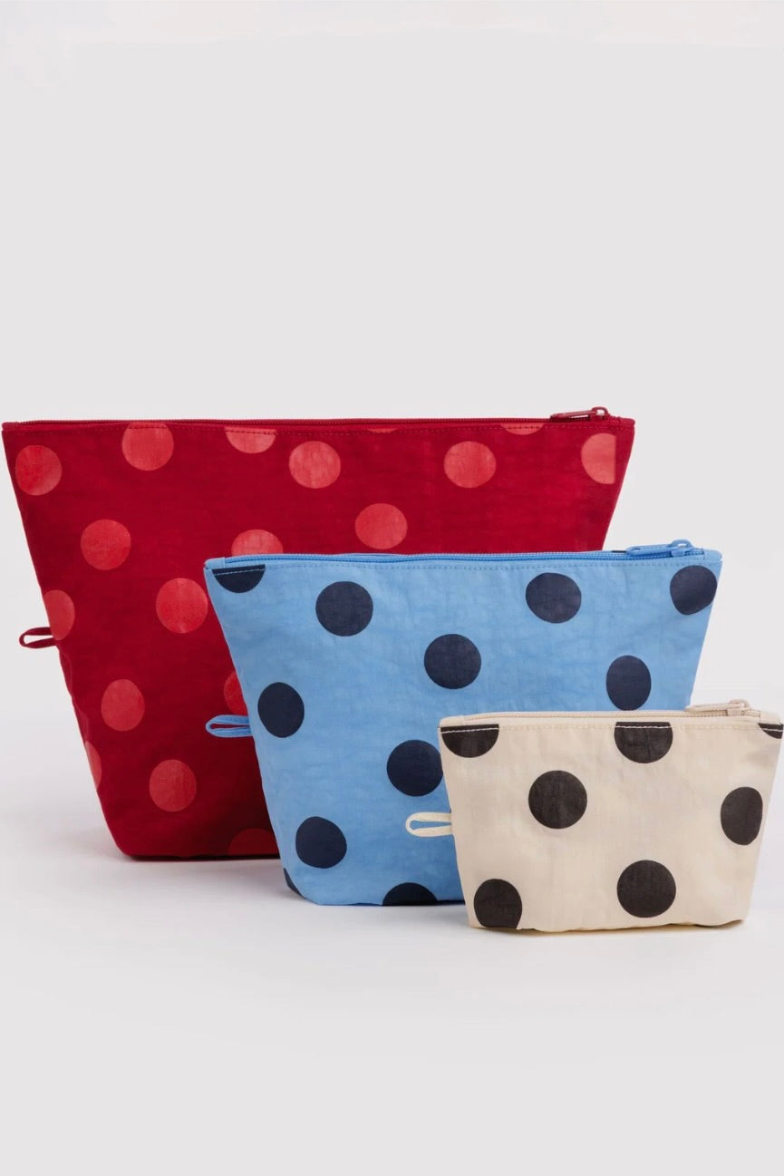 Baggu Go Pouch Set / Polka Dot Mix