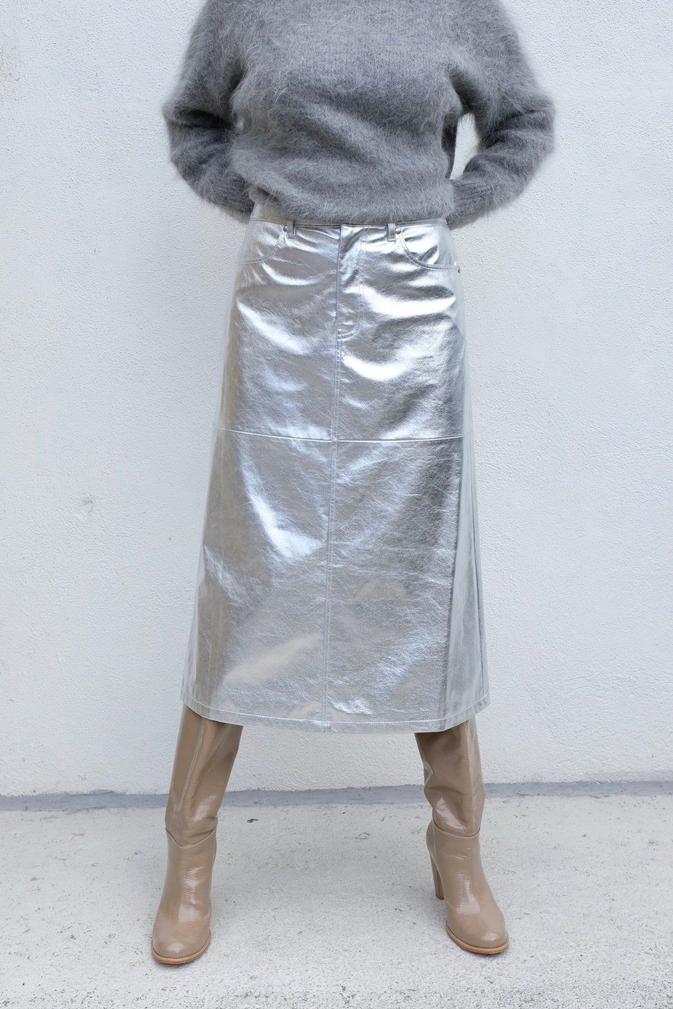 No. 6 Aimee Skirt / Silver