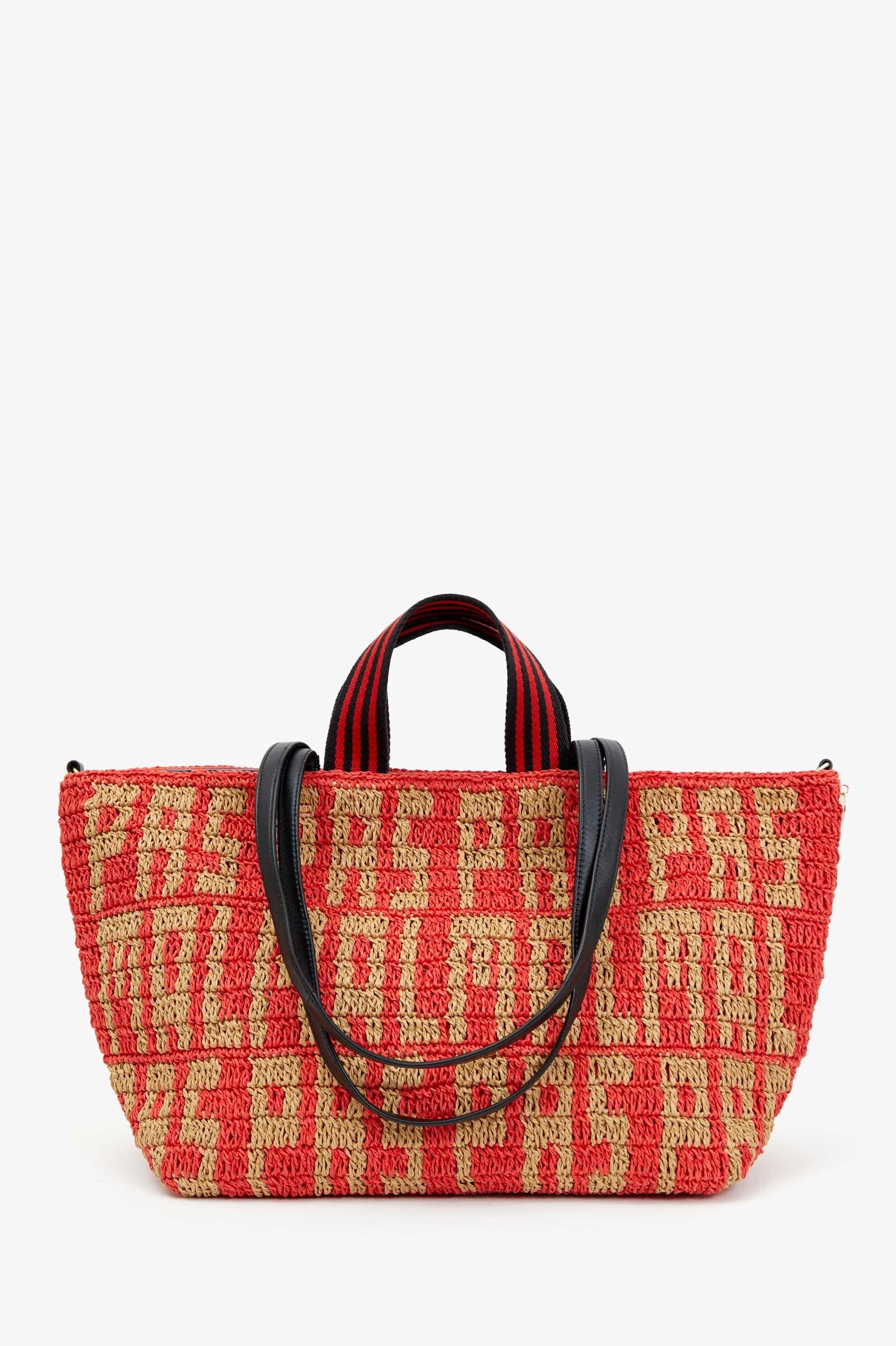 Clare V Bateau Tote / Raffia Poppy Pas Mal