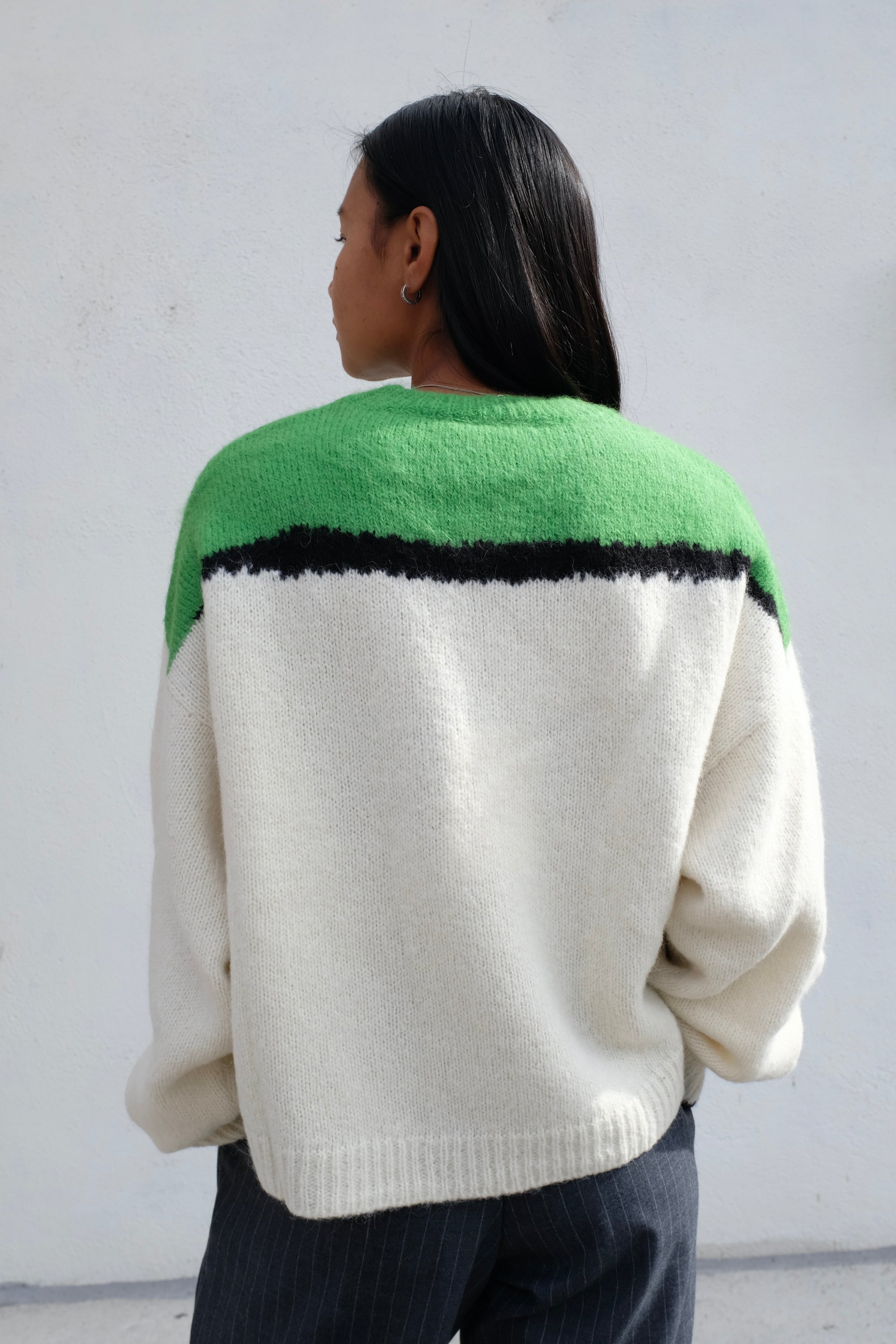 Cordera Alpaca +Suri Sweater / Bright Green