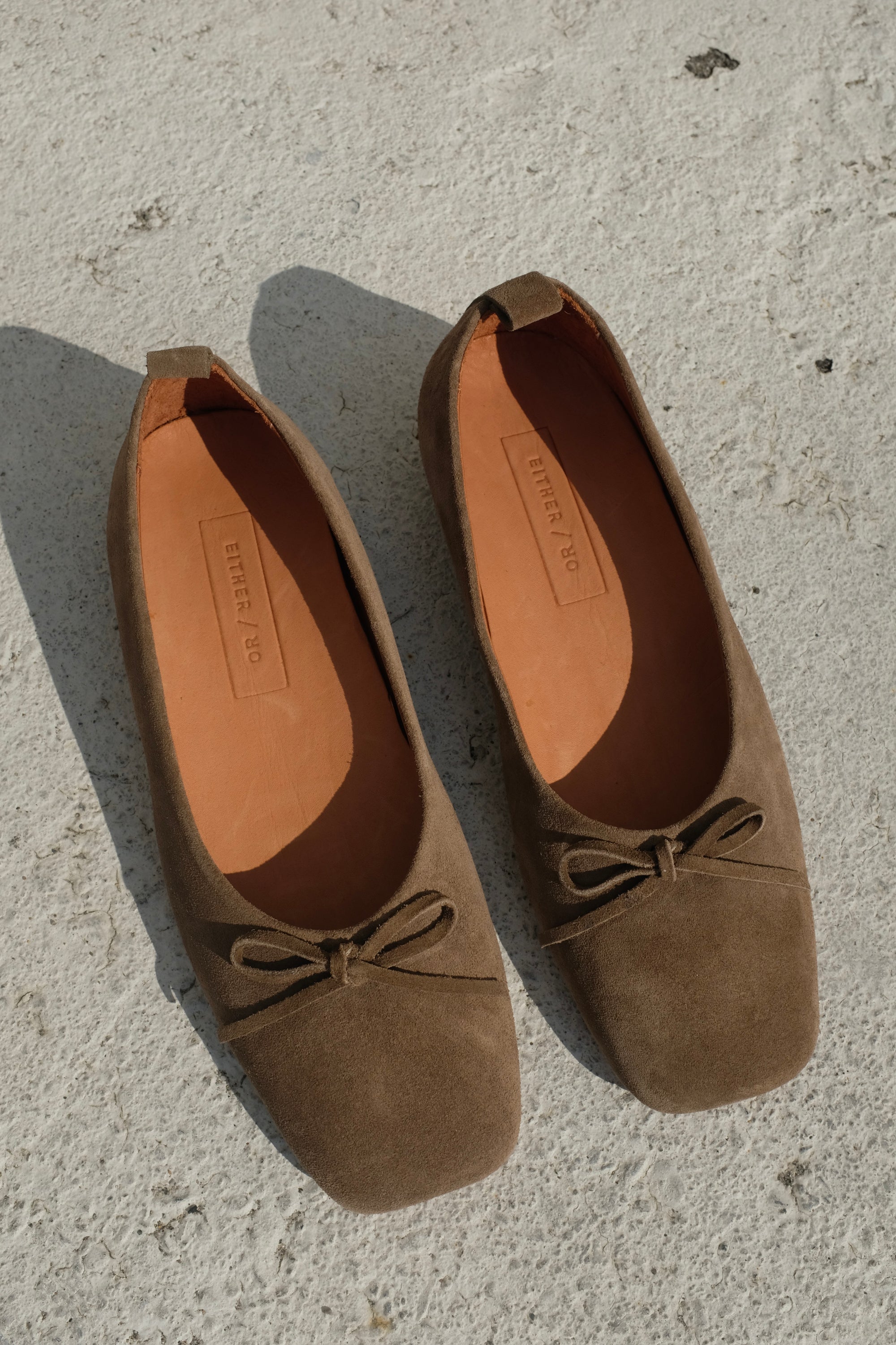 Either/Or Demi Ballet Flat / Moss Suede
