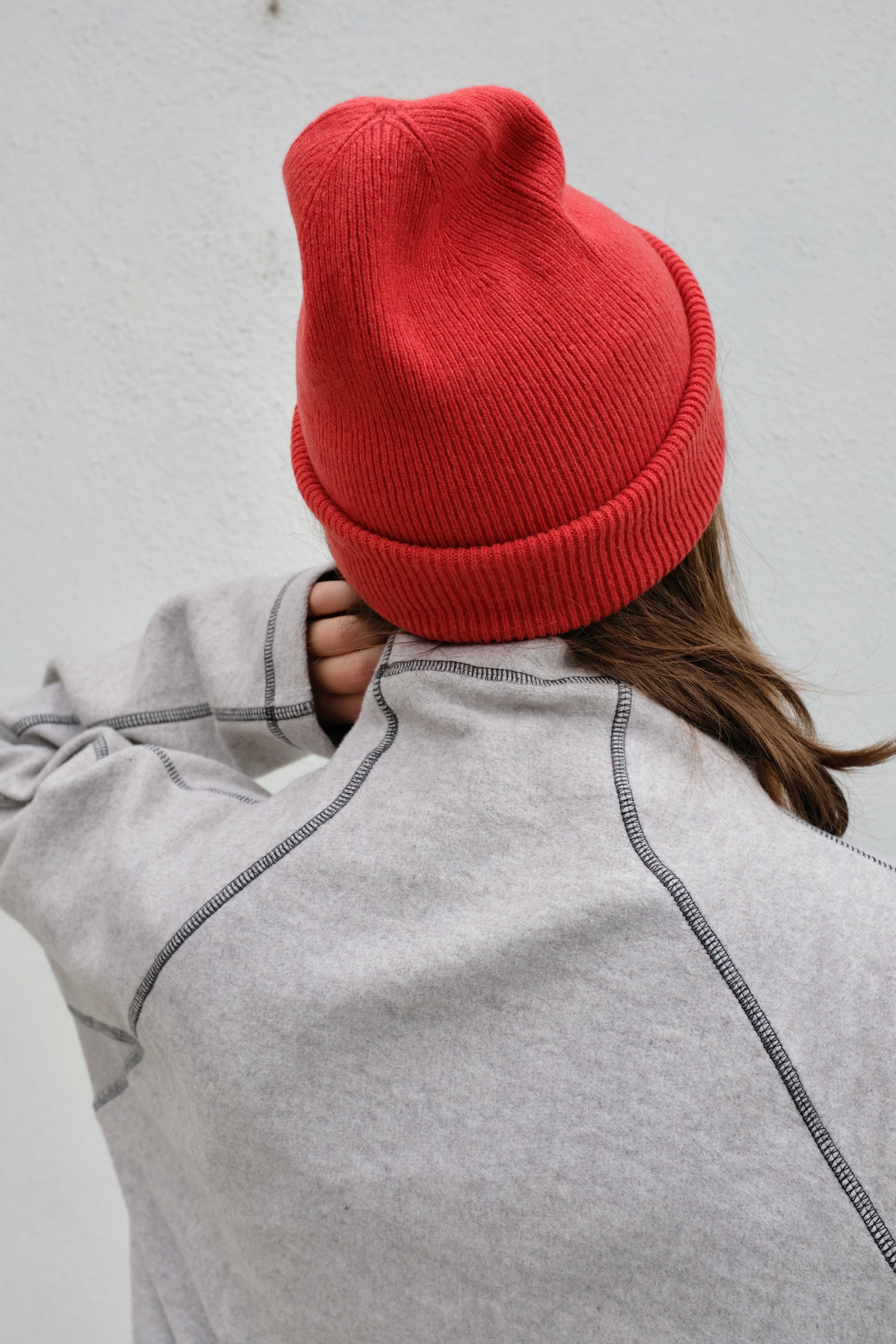 Baserange Whit Beanie / Melagrano Red