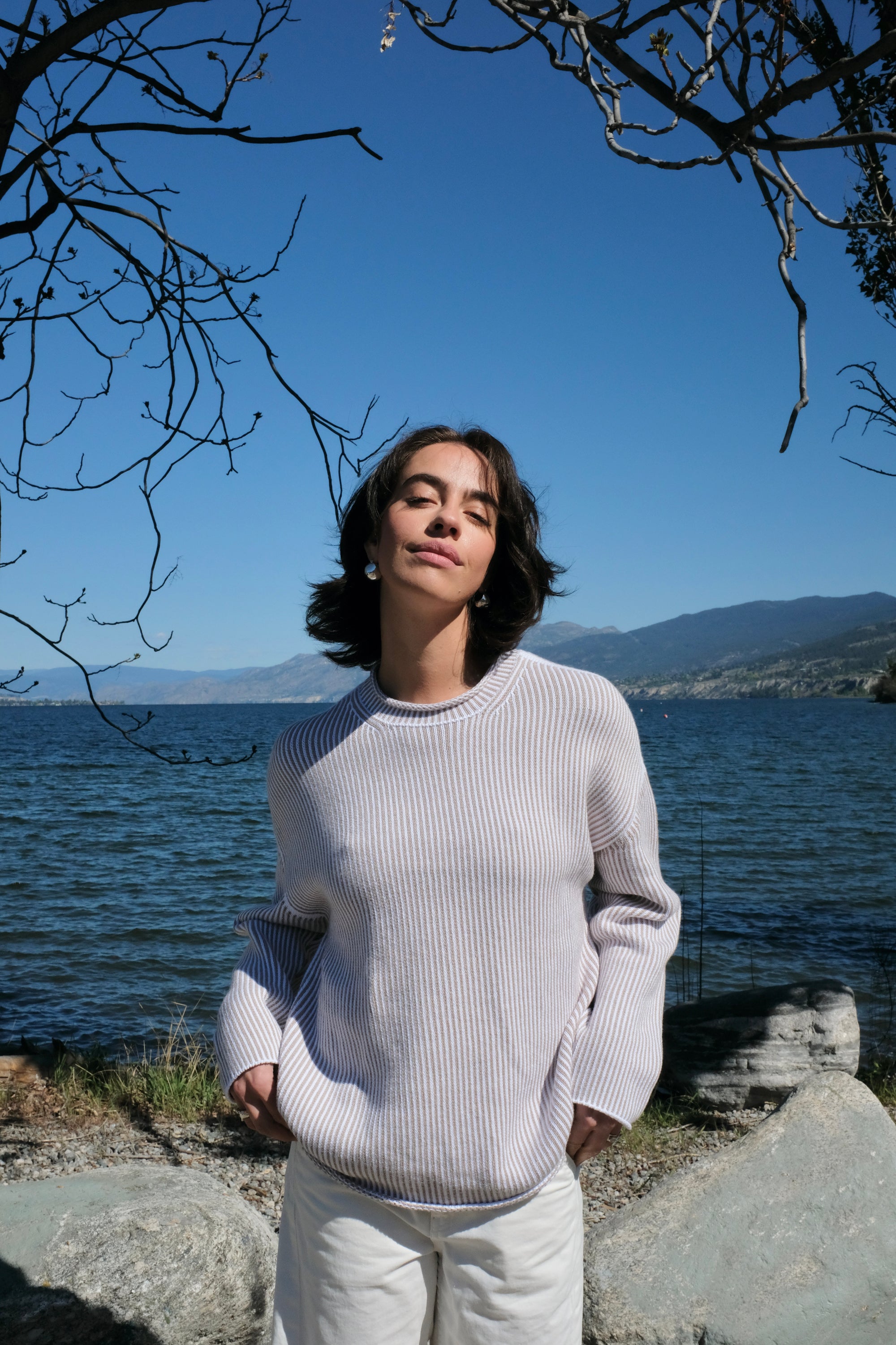 Lauren Manoogian Linea Rollneck / White+Sisal