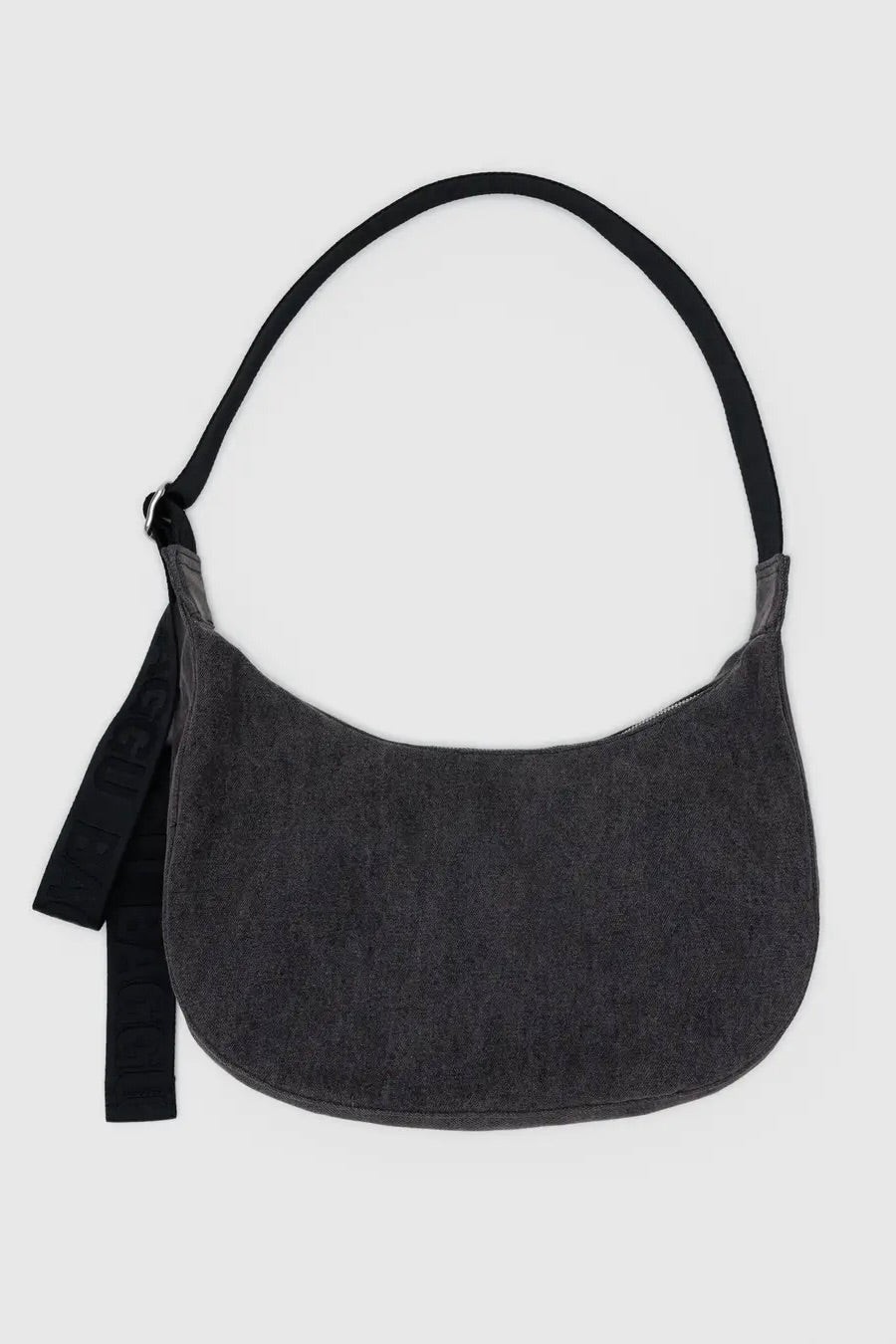 Baggu Medium Denim Crescent Bag / Washed Black Denim