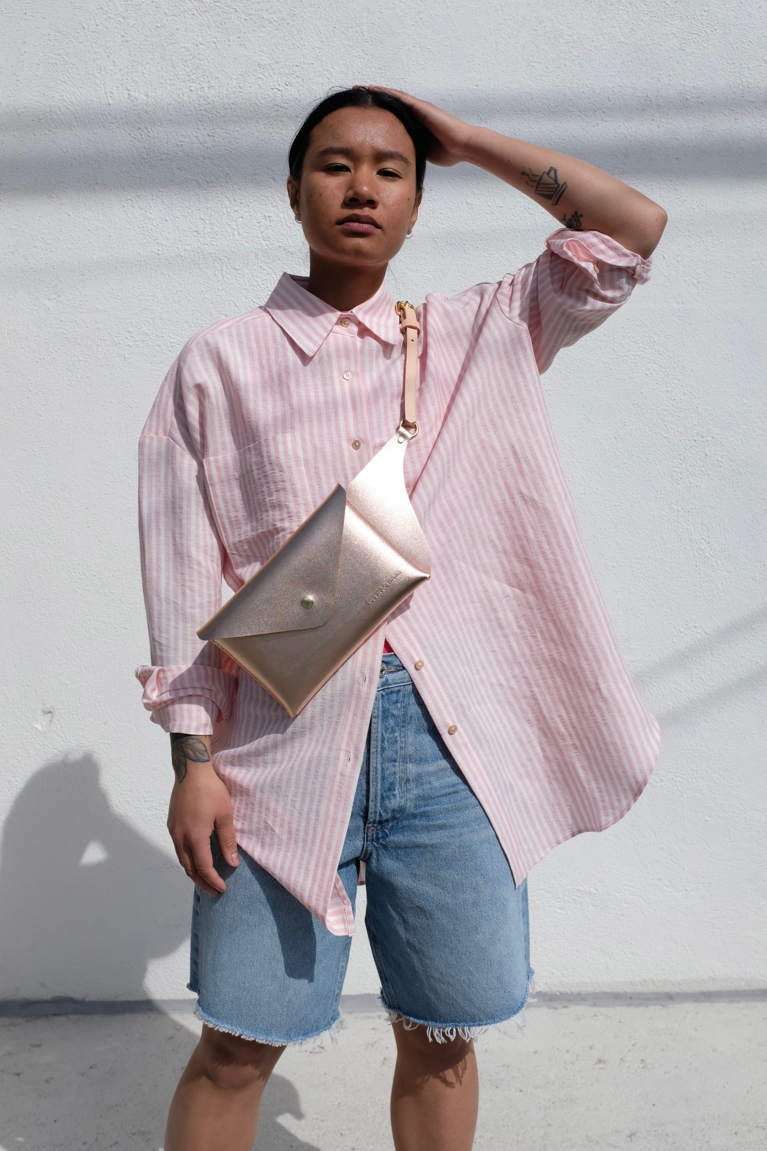 Caron Callahan Francine Shirt / Pink Stripe