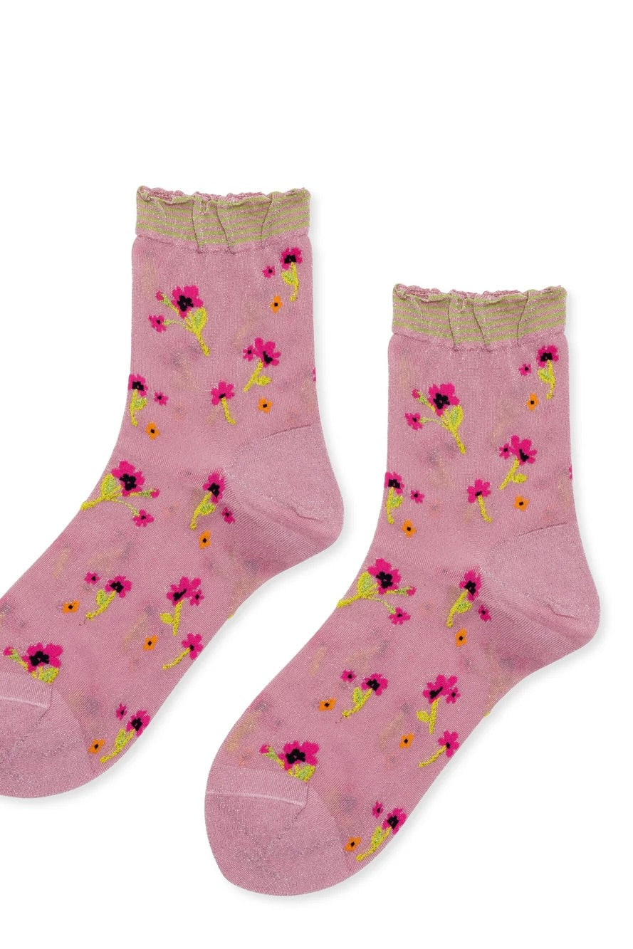 Lumiesta Floral Short Crew / Pink