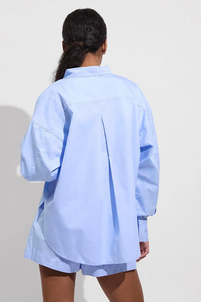 Left on Friday Port Button Down / Blue Skies