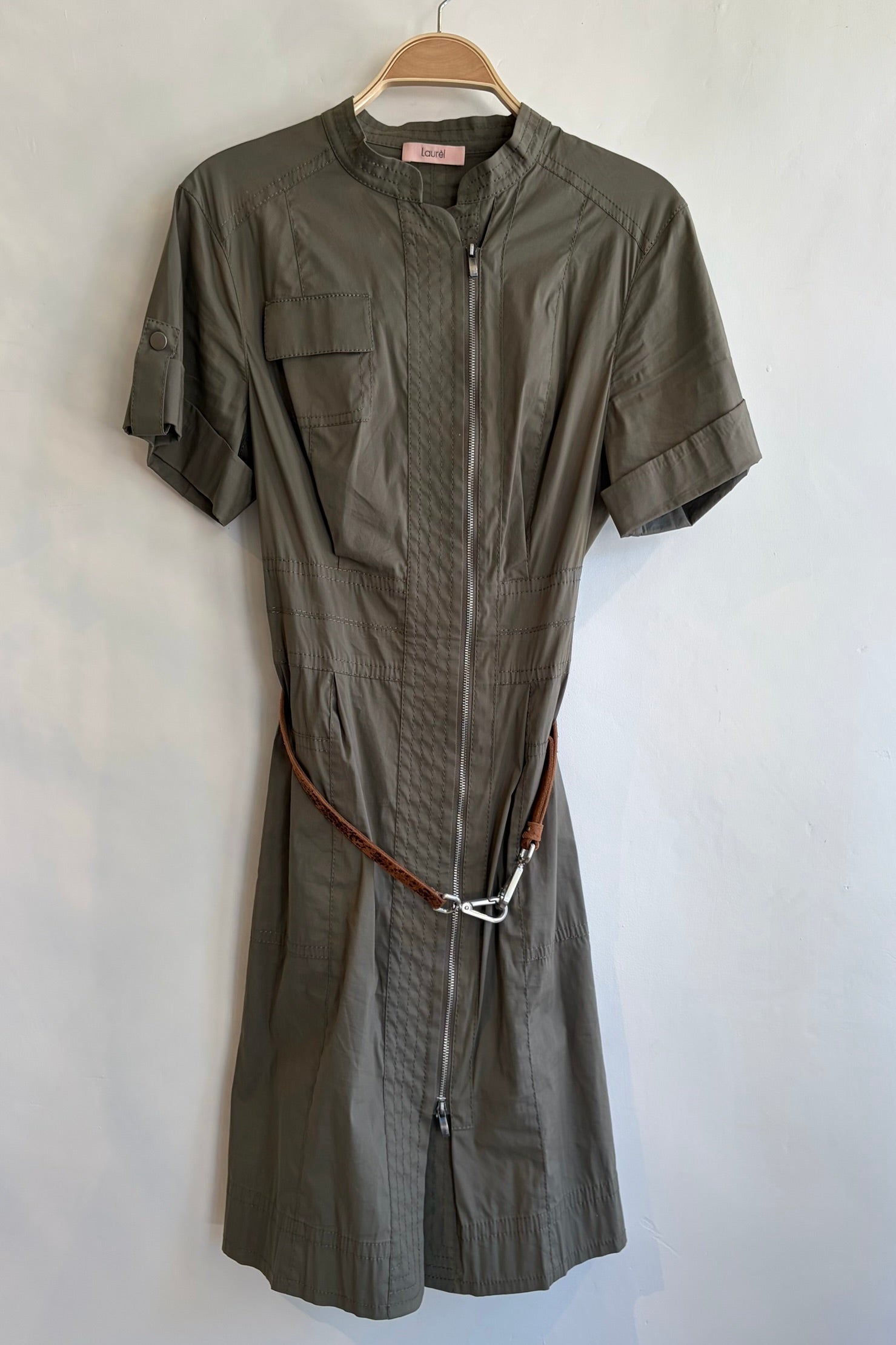 Pre-Loved / Laurel Khaki Zip Front Dress / US 6 / CAN 8