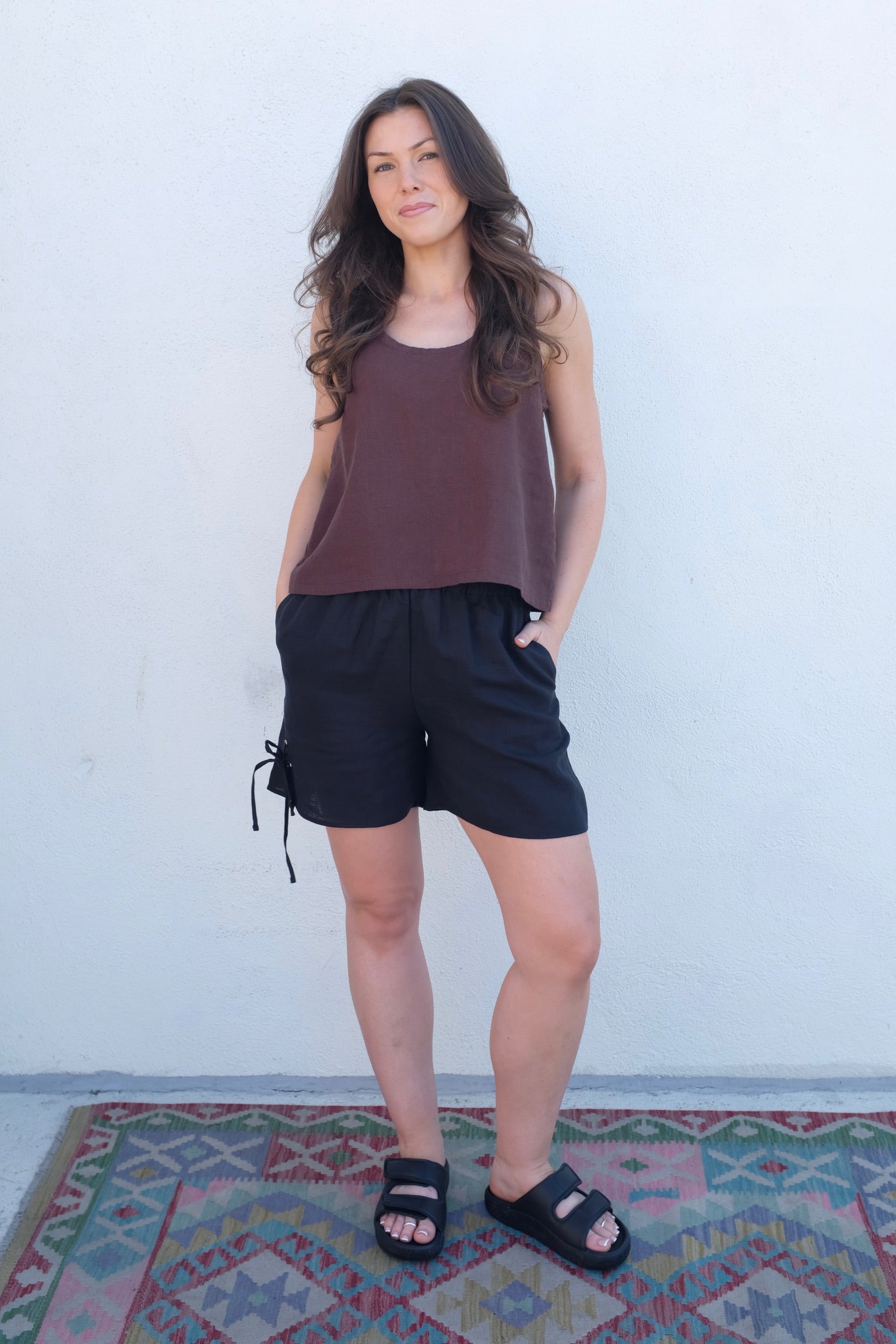 Moss Grey Eleanor Tank / Espresso 