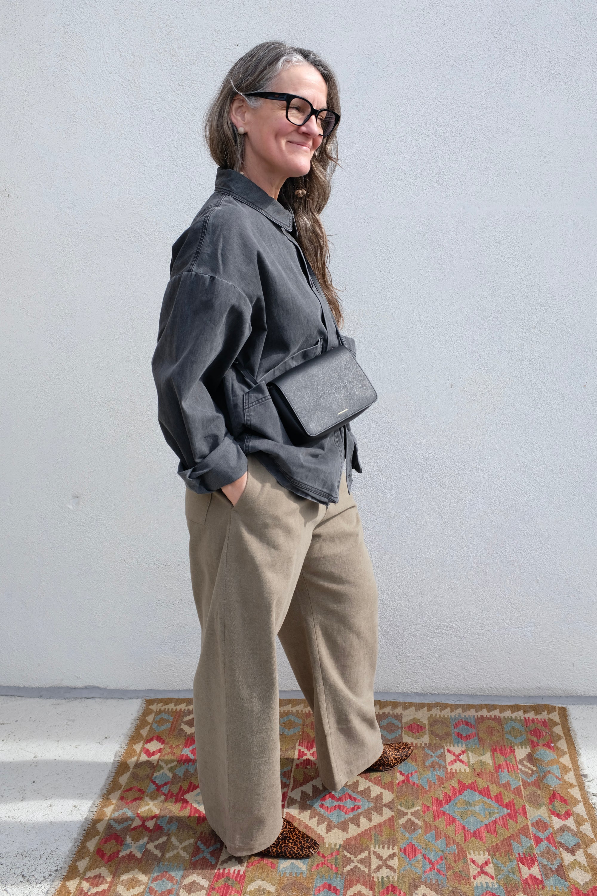 Tailored Curve Legged Trouser / Umber