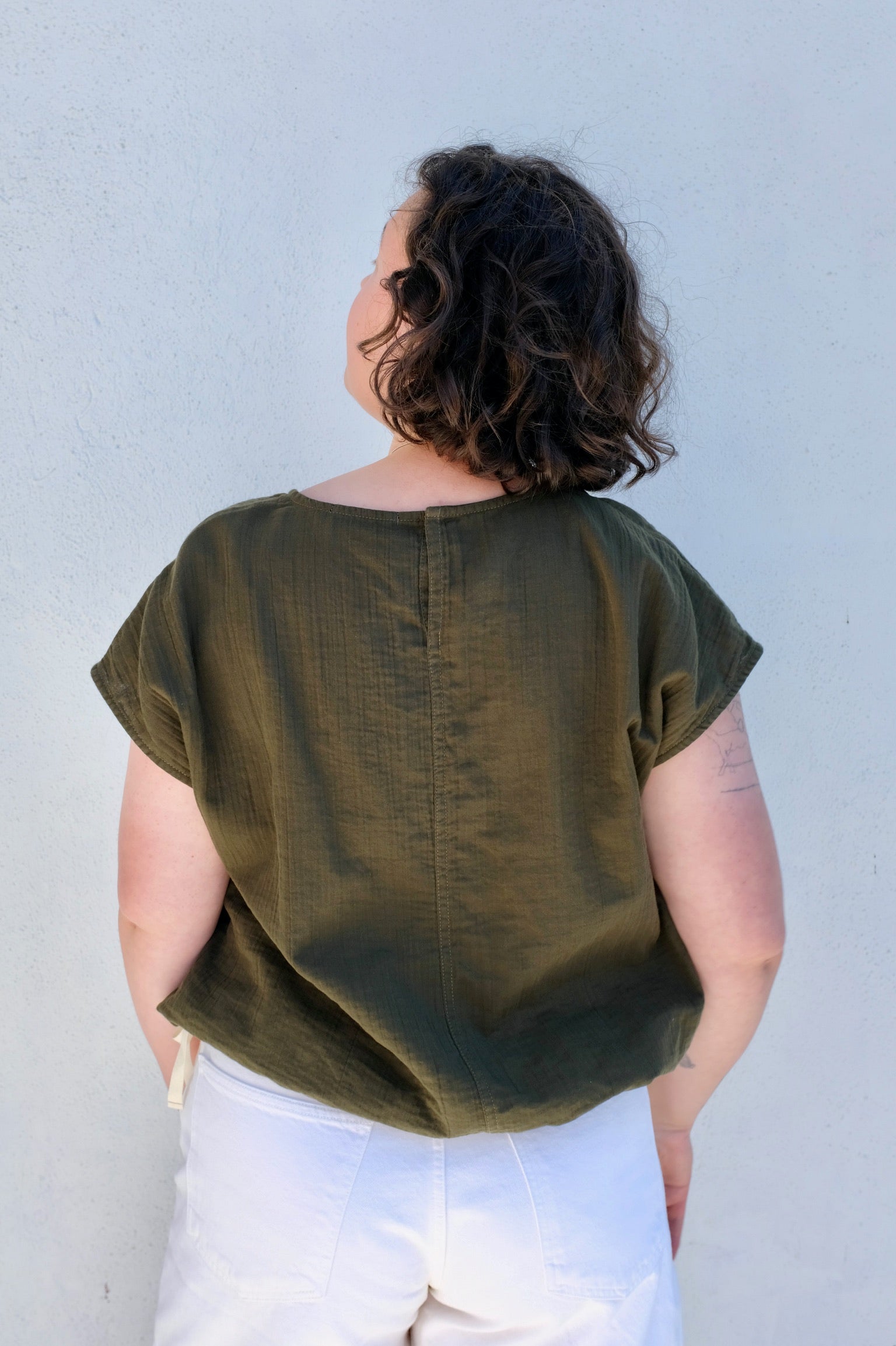 Atelier Delphine Slip On Blouse Cap Sleeve / Hunter Green