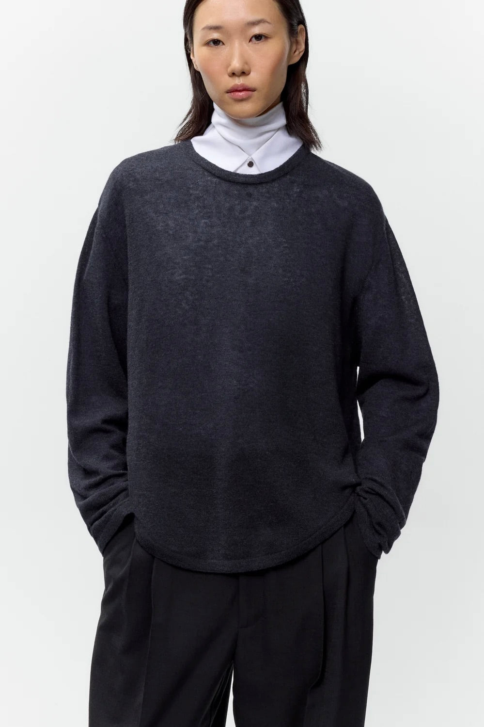 Cordera Merino Wool Long-Sleeve T-Shirt / Anthracite