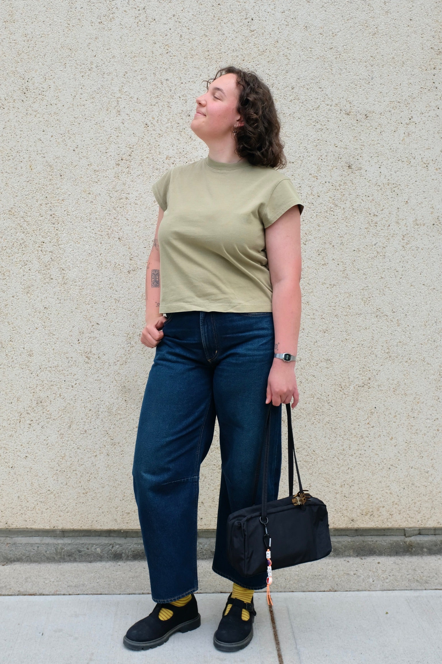 AGOLDE Bryce Cap Sleeve Tee / Cholla