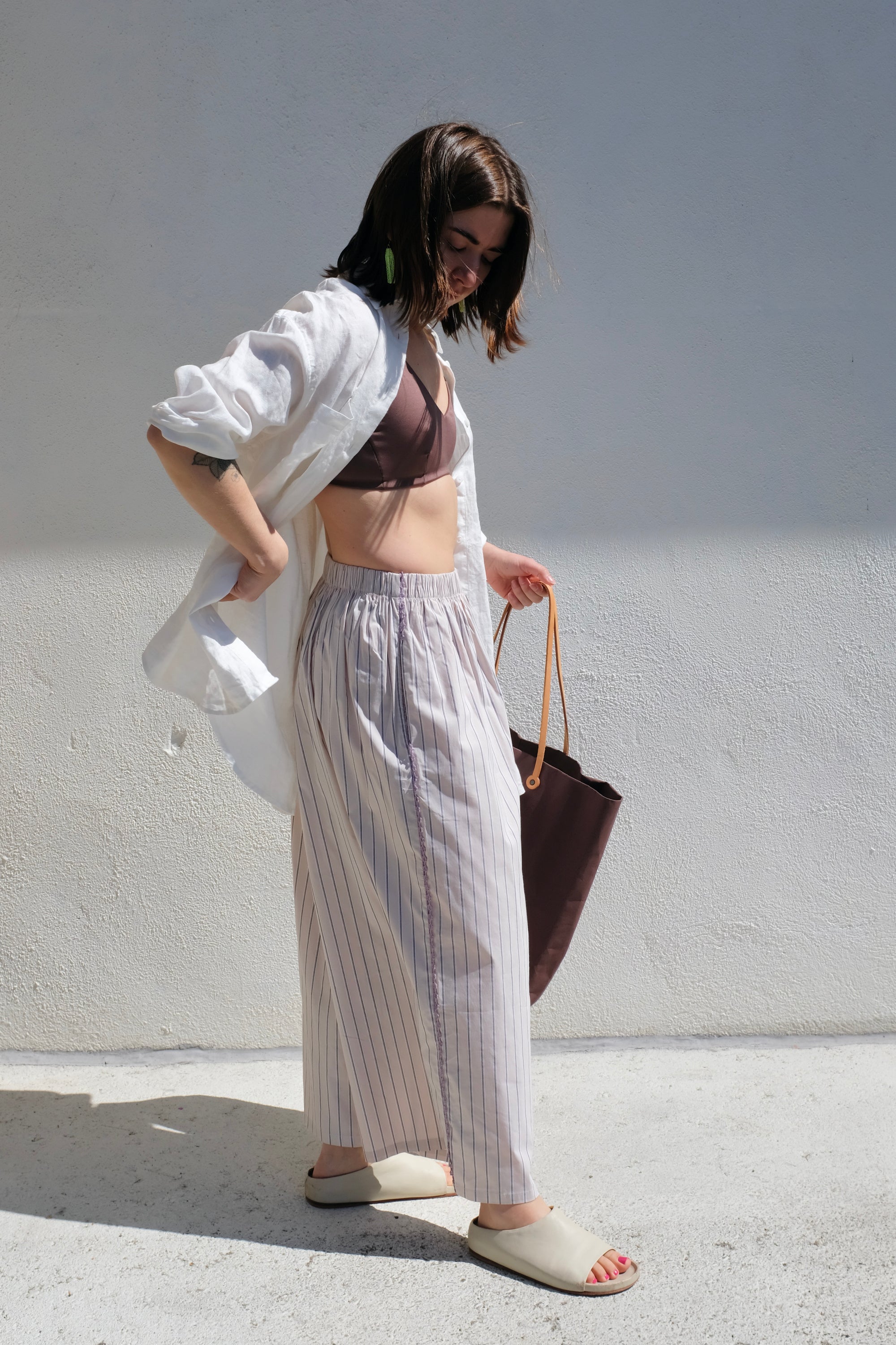 Toit Volant Aretha Pants / Taupe Stripe