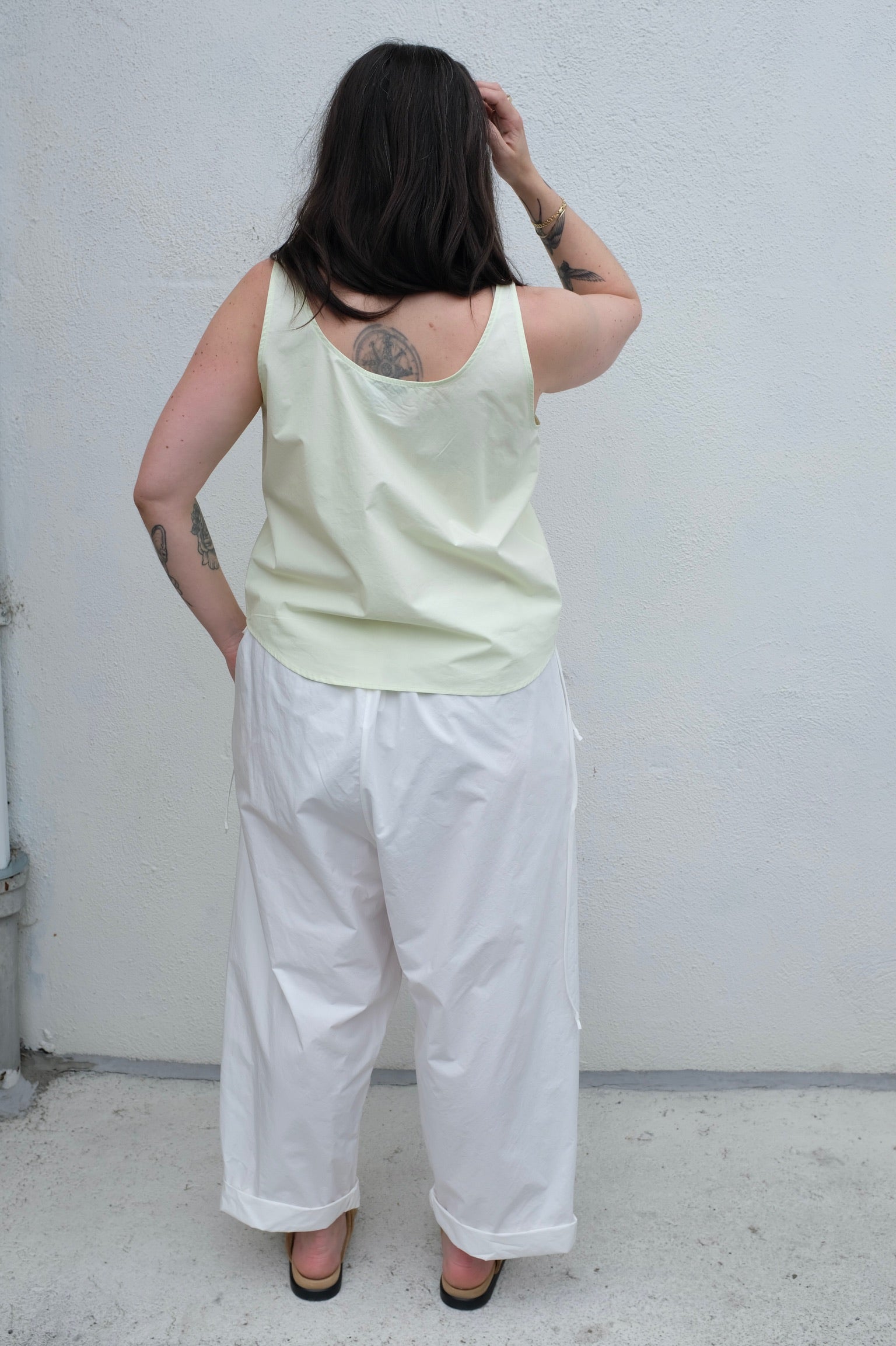Modern Weaving Poplin Tank Top / Mint