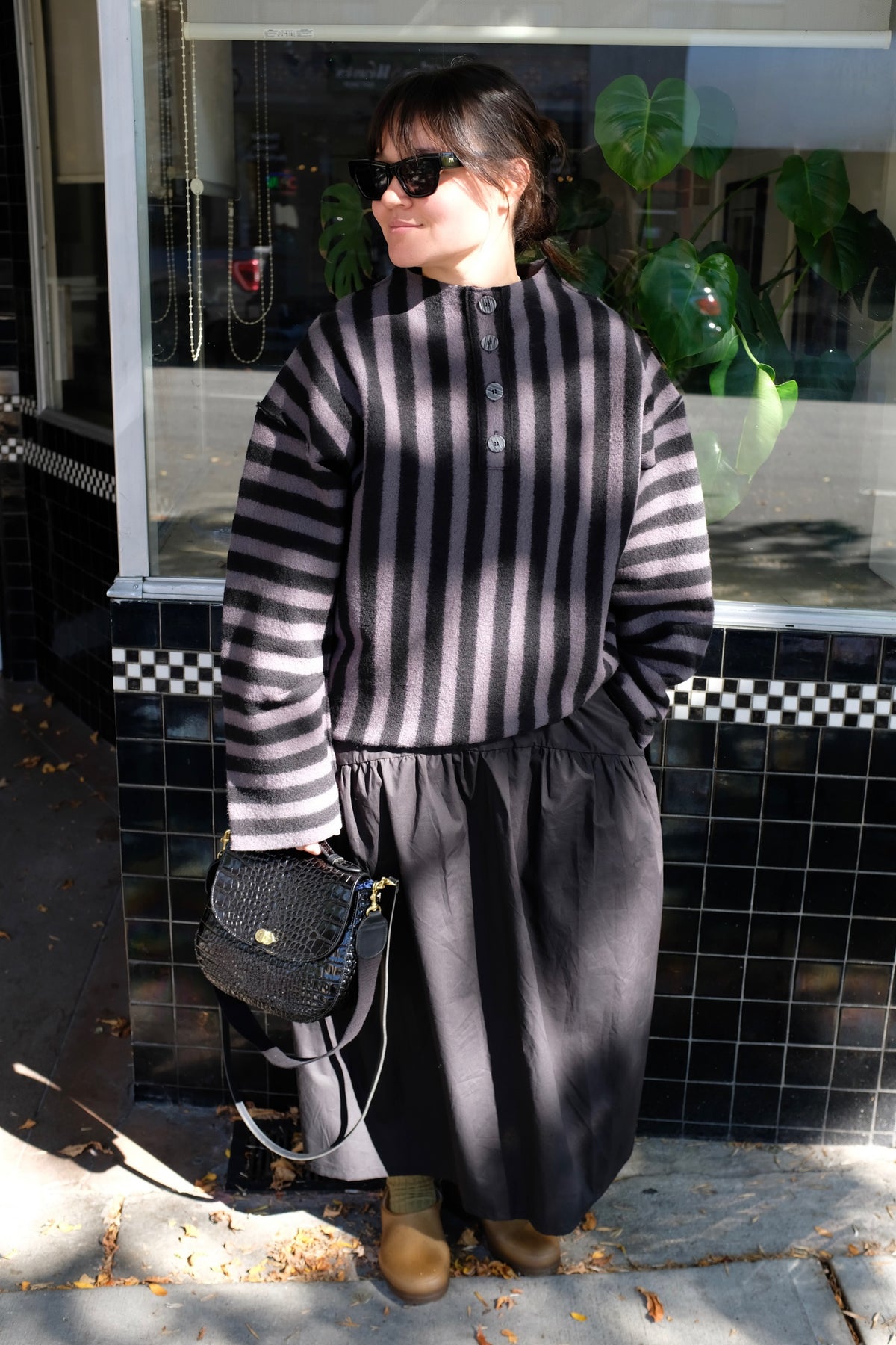 Rus Shikai Polo Sweater / Black + Marengo