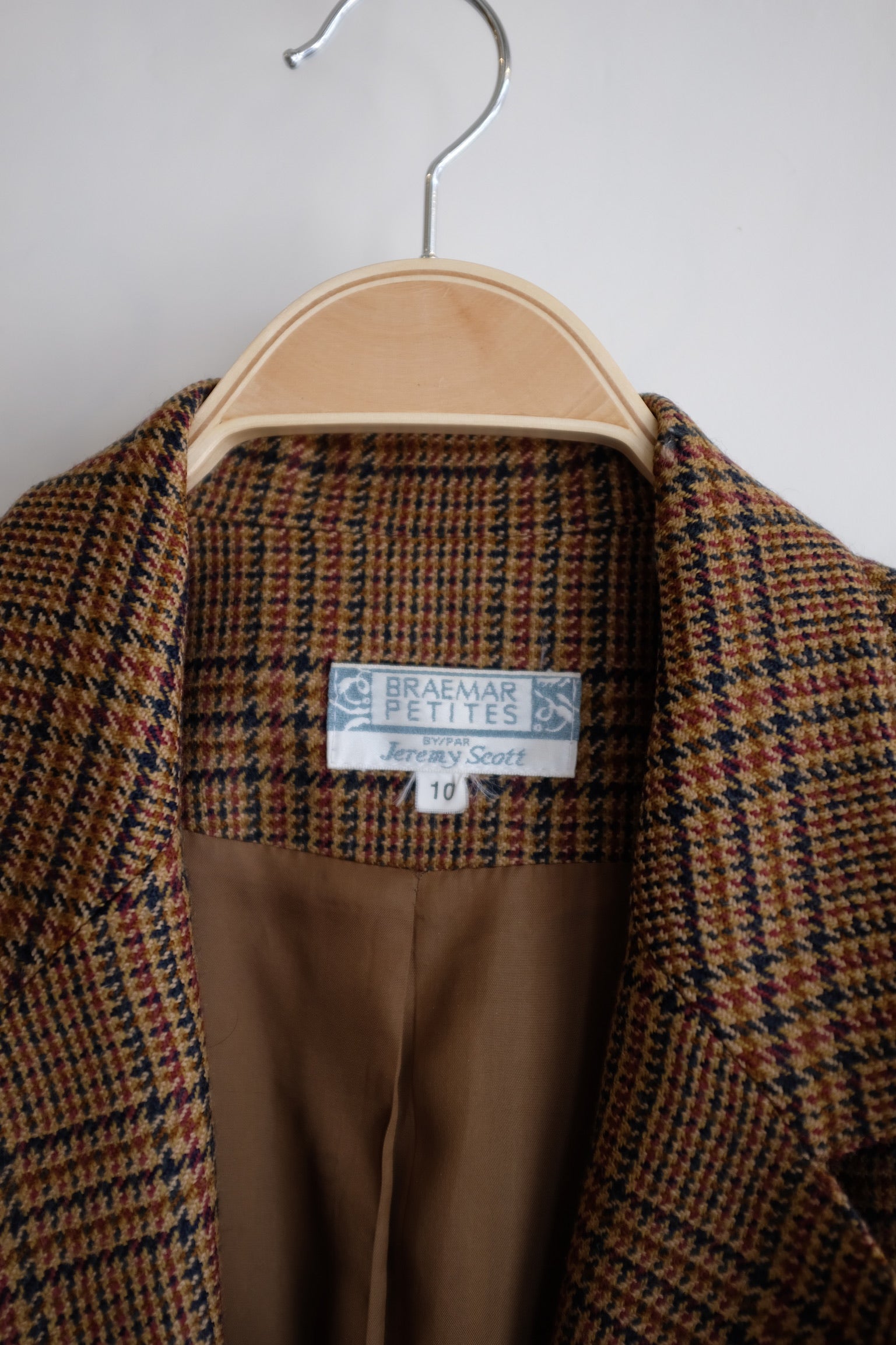 Pre-loved / Jeremy Scott Wool Plaid Blazer / Size 10
