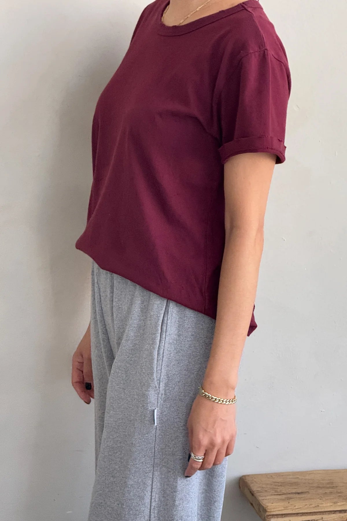 Le Bon Shoppe Vintage Boy Tee (Organic Cotton) / Burgundy