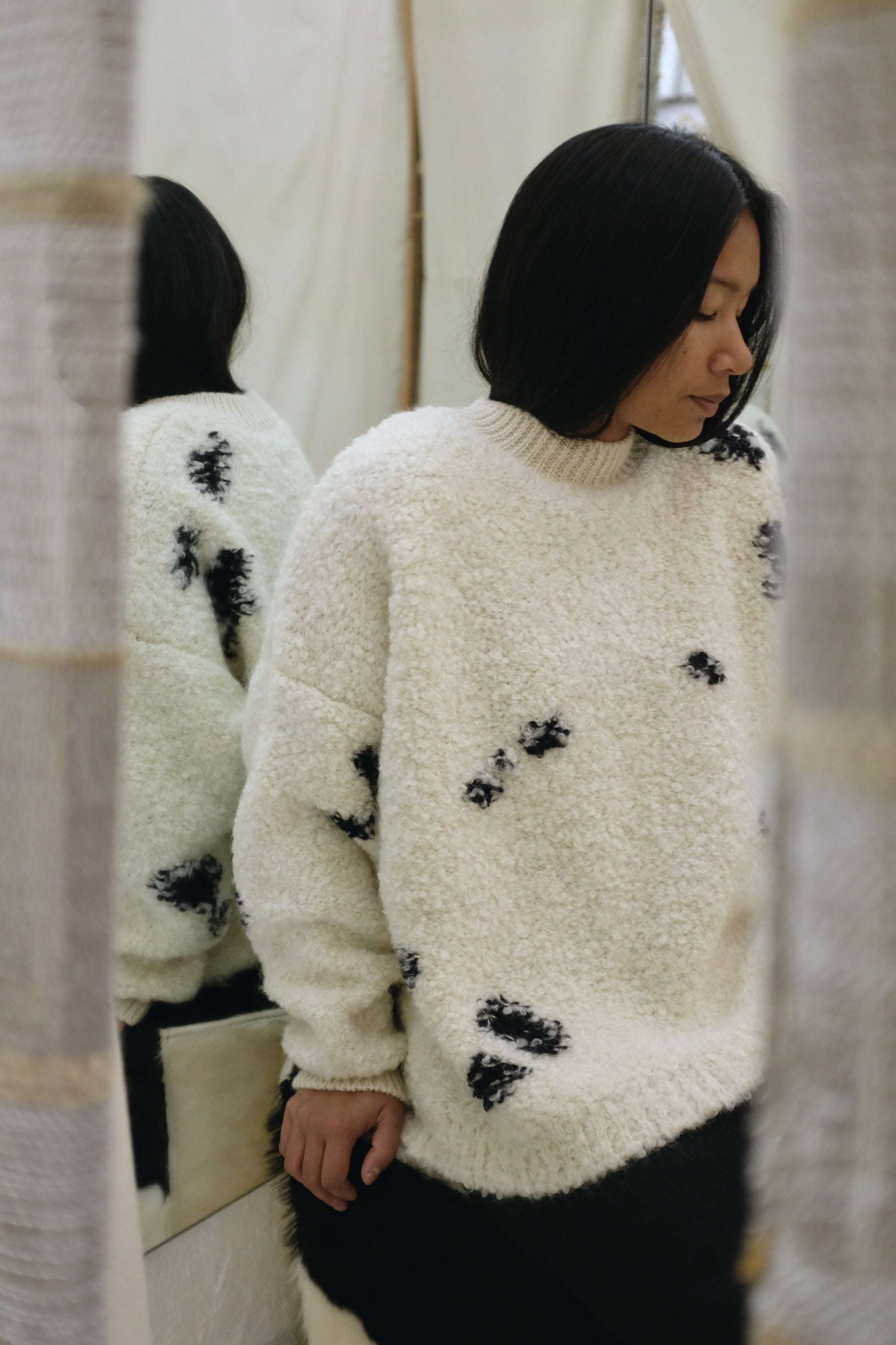 Cordera Wool + Mohair Blotch Sweater