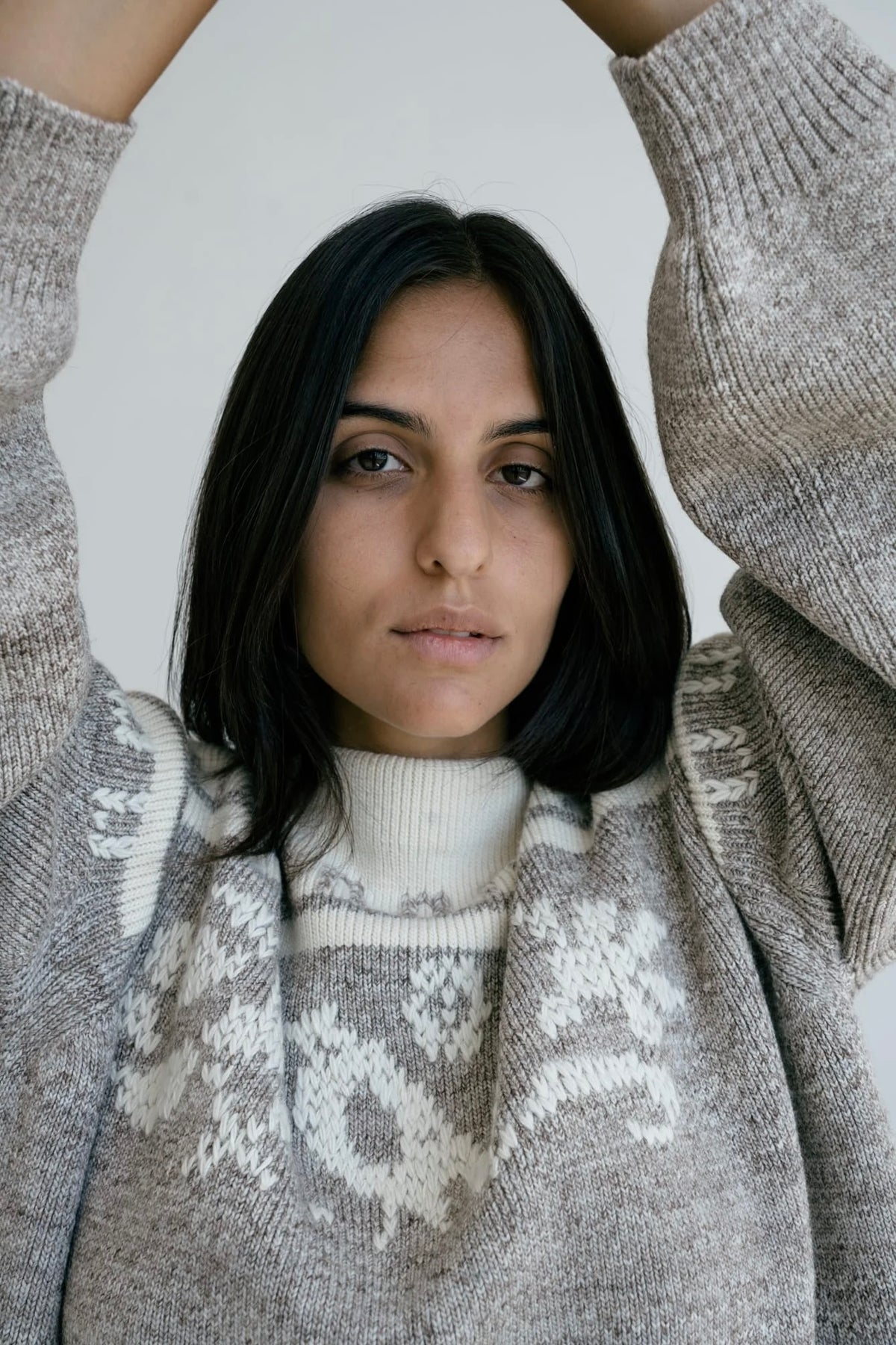 Criollo Hand Embroidered Wool Jumper / Stone
