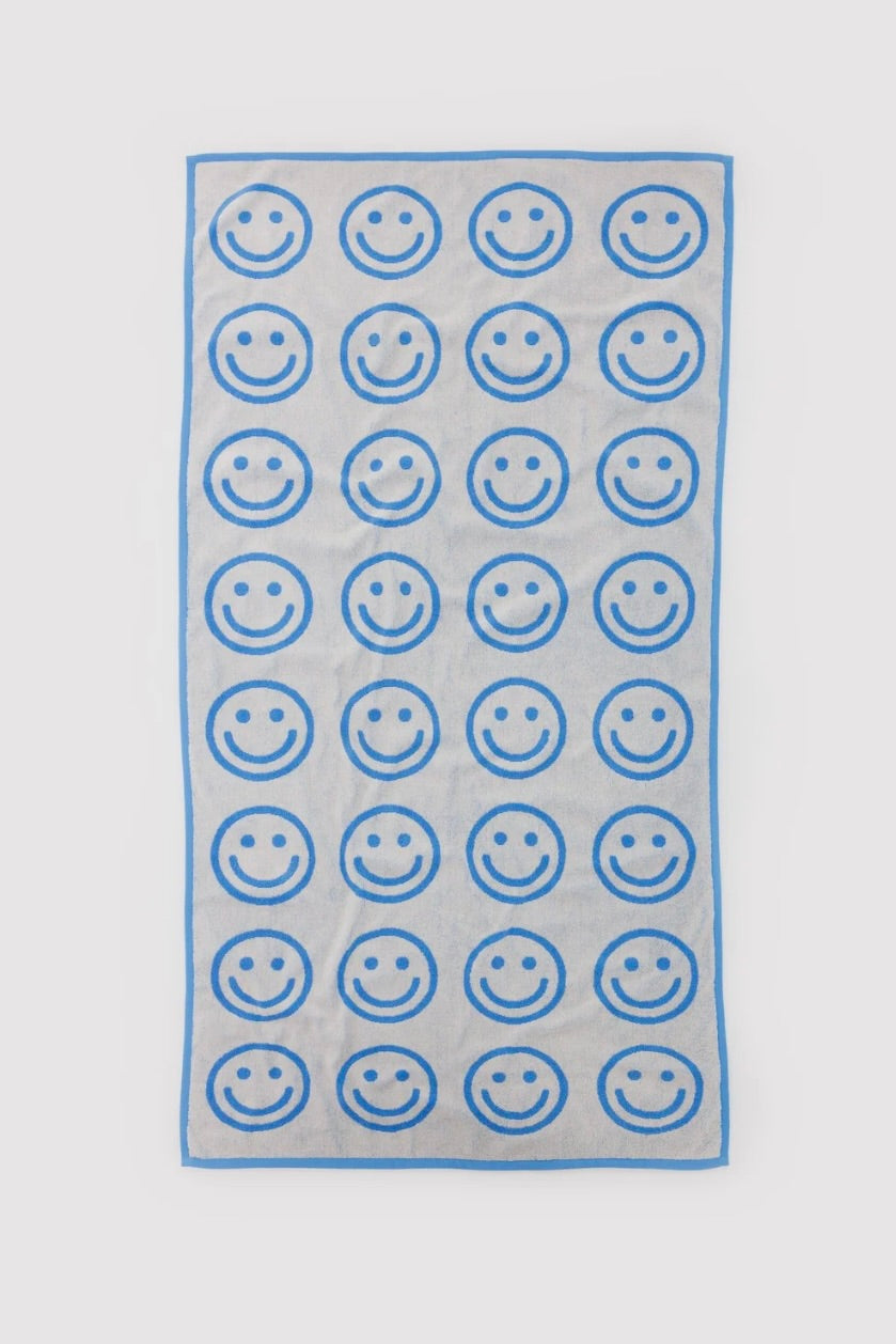 Baggu Bath Towel / Sky Blue Happy