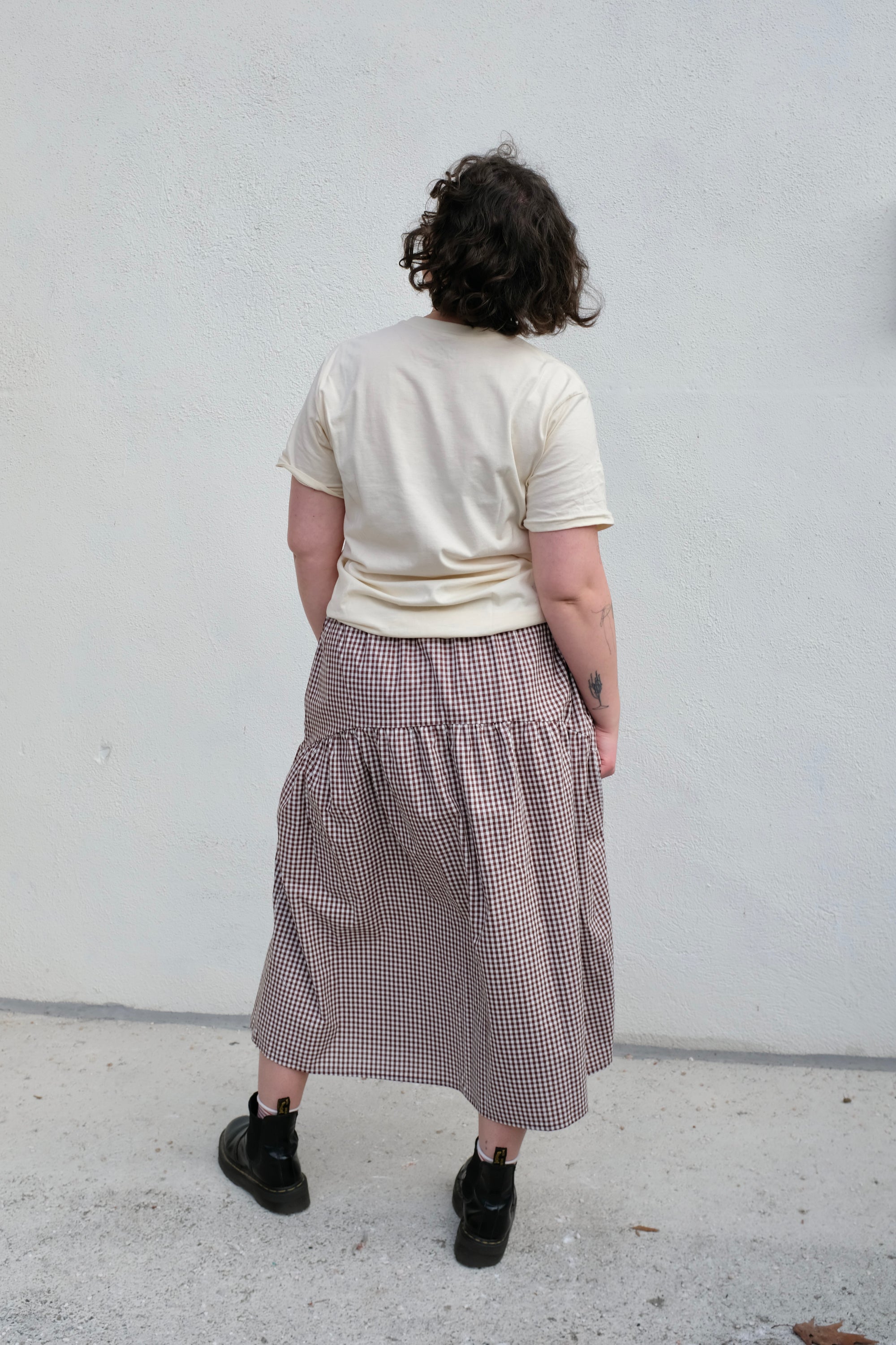 A Bronze Age Field Skirt / Brown Gingham