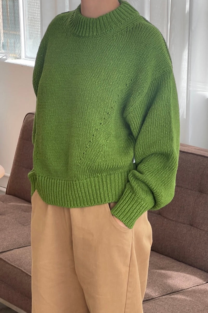 Le Bon Shoppe Zoe Cotton Sweater / Avocado