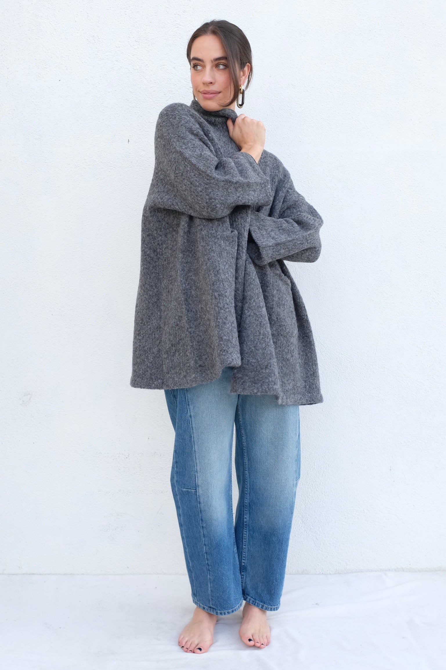 Atelier Delphine Haori Coat / Charcoal