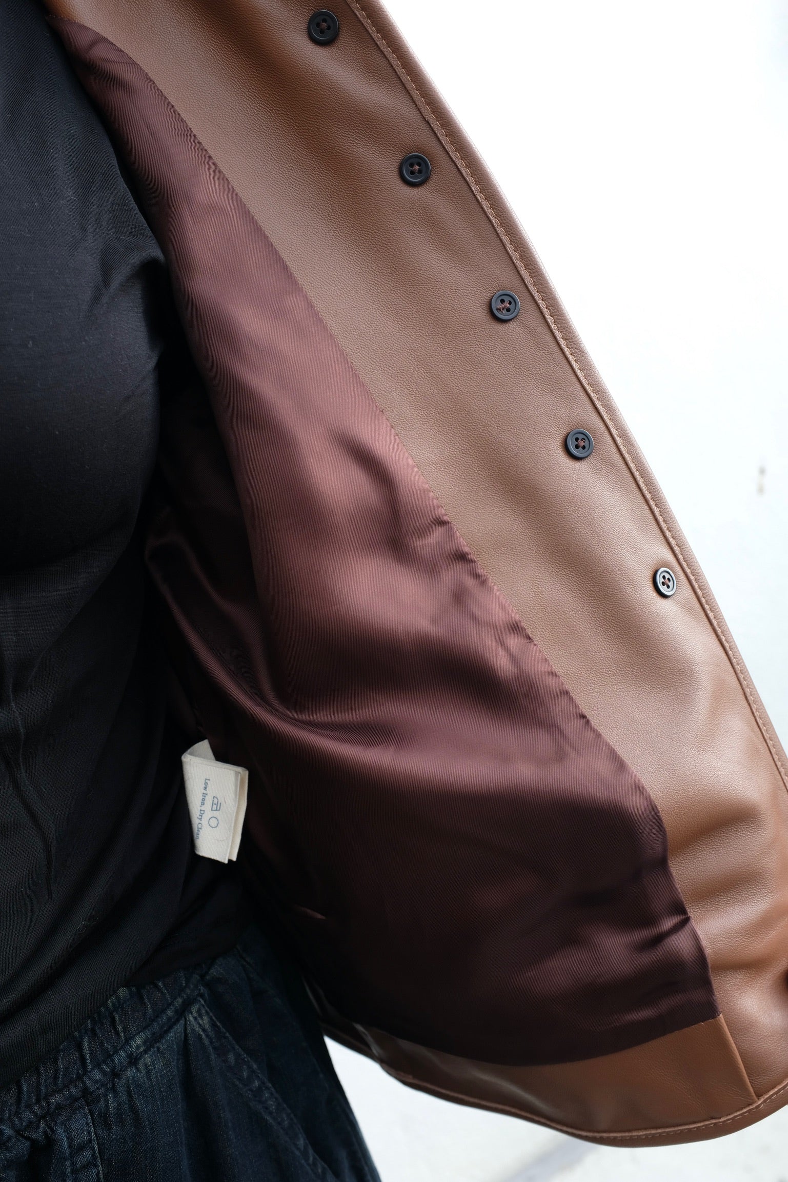 Hair on Hide Leather Ada Jacket / Chestnut