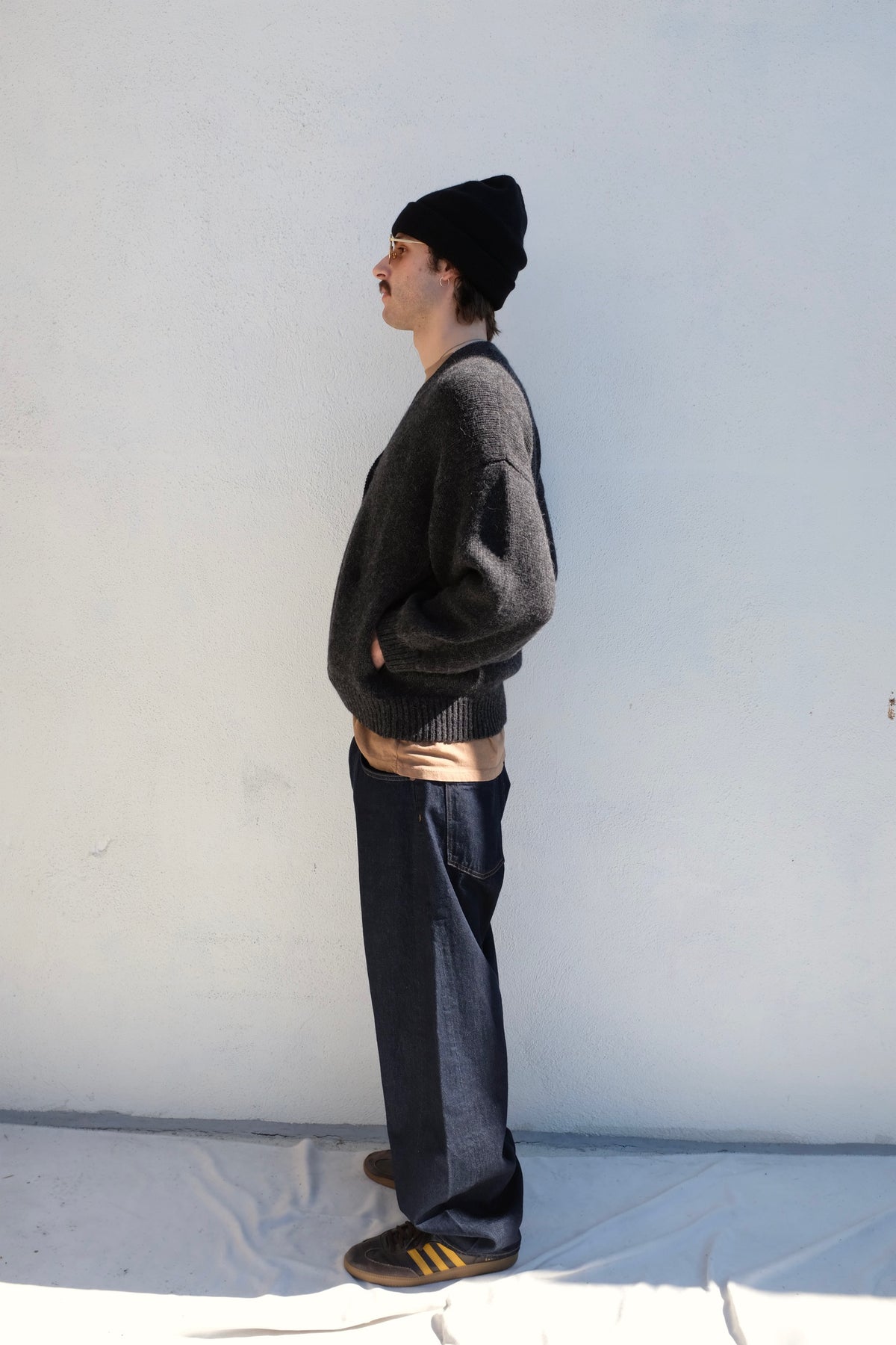 Oversized Alpaca Cardigan / Basalt