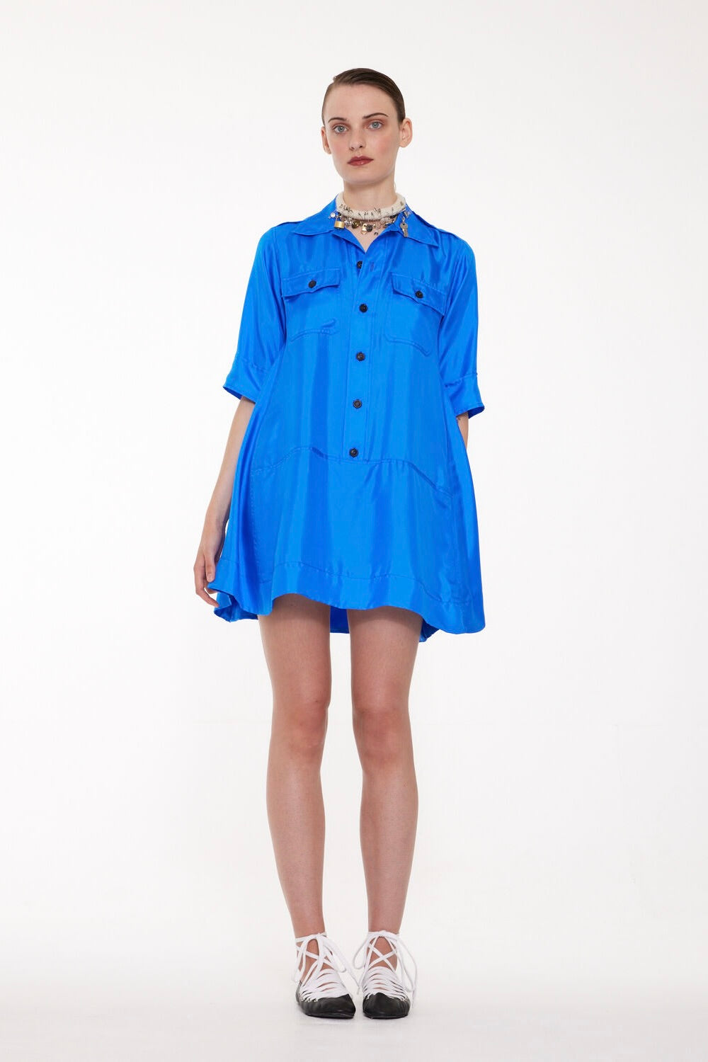 blue dress for baby girl Evelyn Stretch-mesh Corset Homecoming Dress main image 1