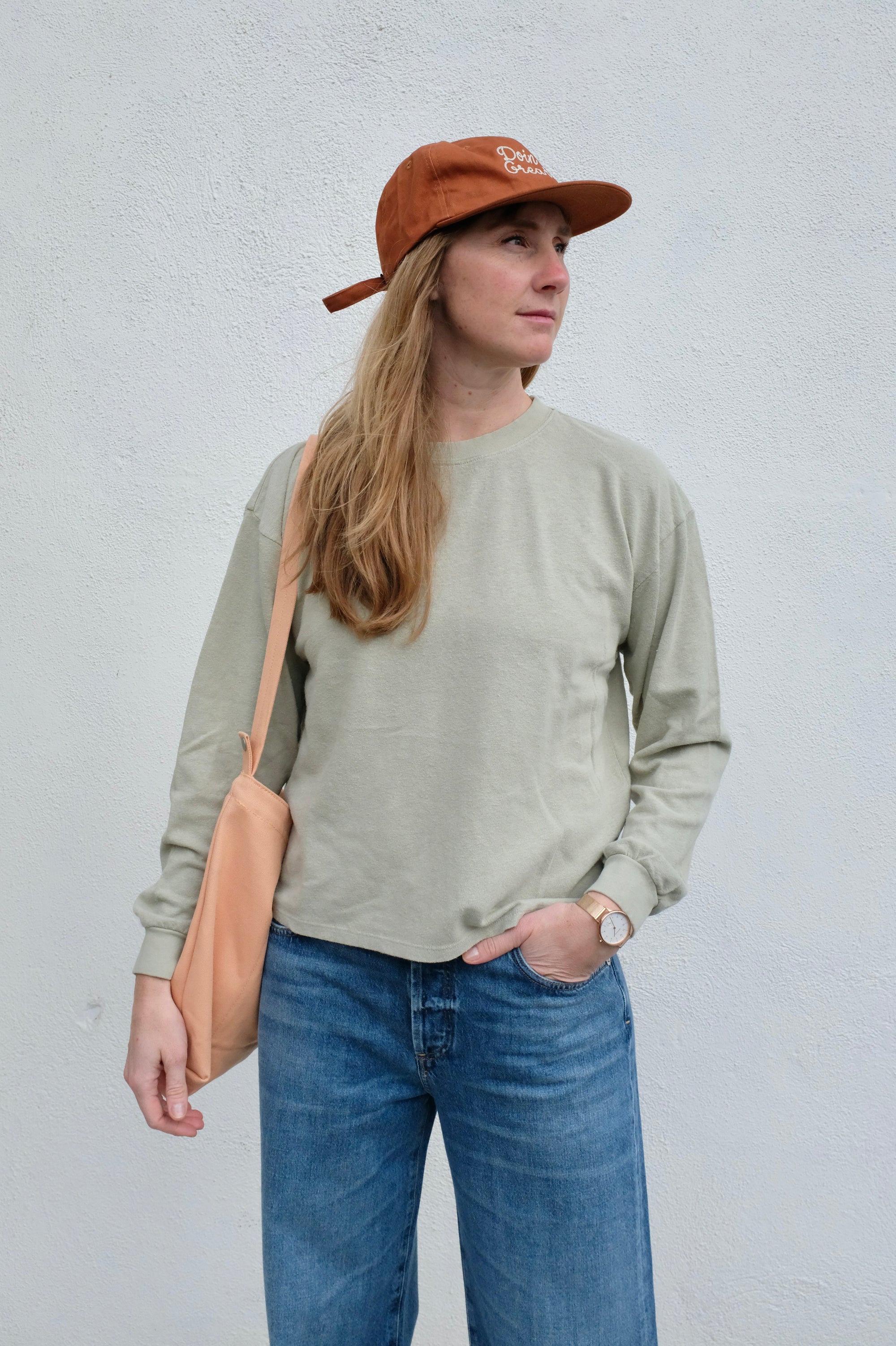 Cropped Long Sleeve Tee / Agave Green