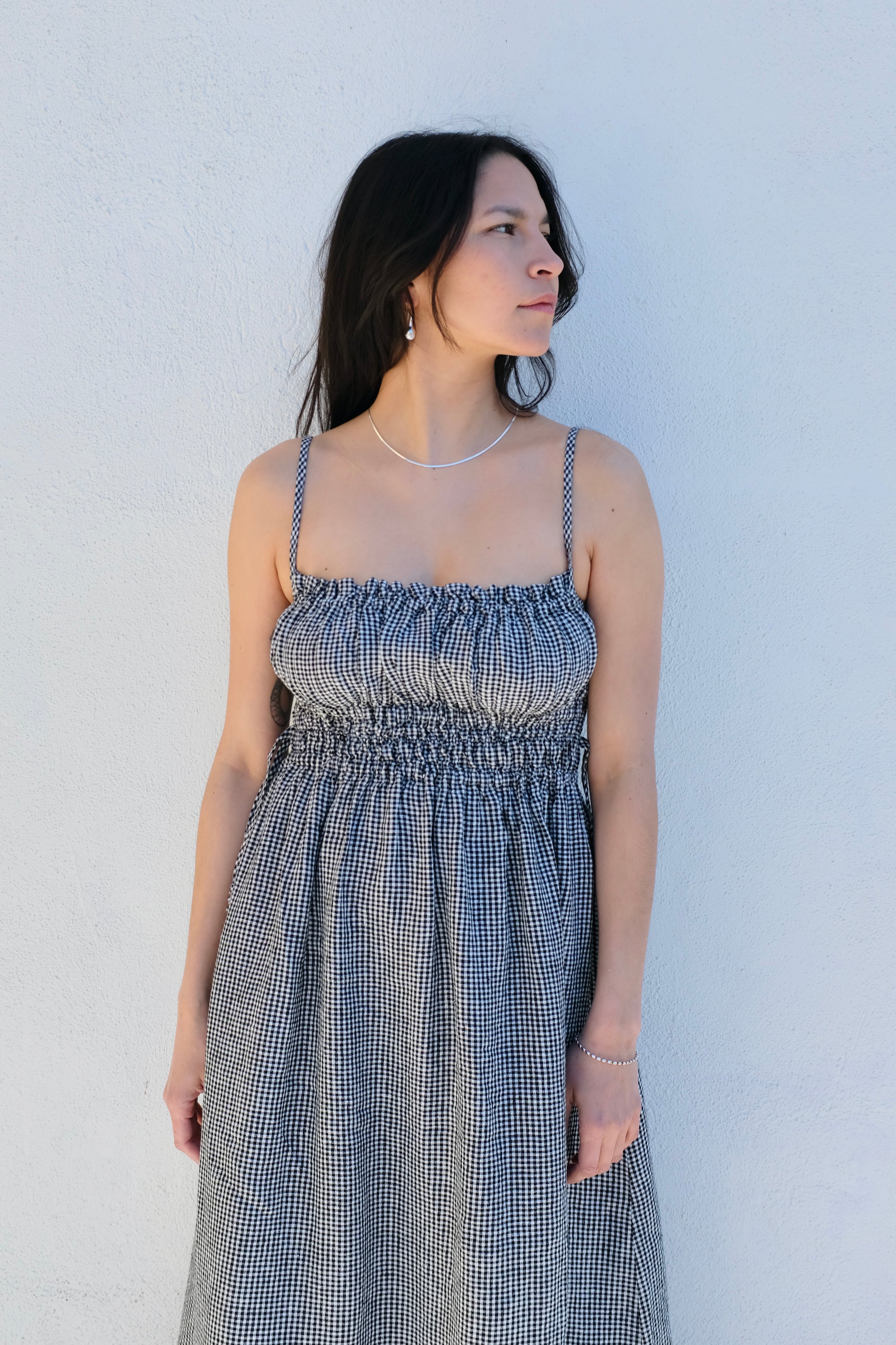 Gillian Stevens Evelyn Dress / Gingham Noir