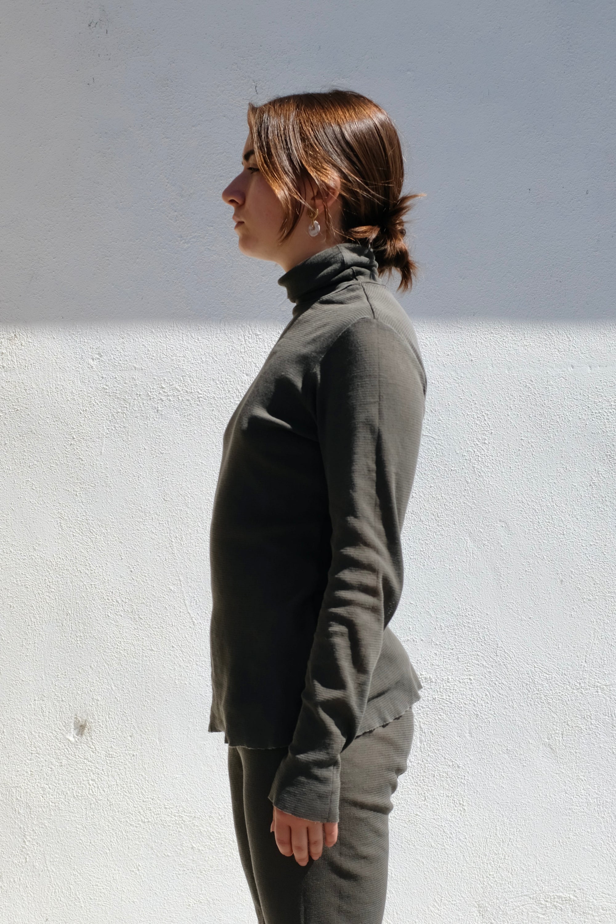 Black Crane Mesh Leggings / Slate