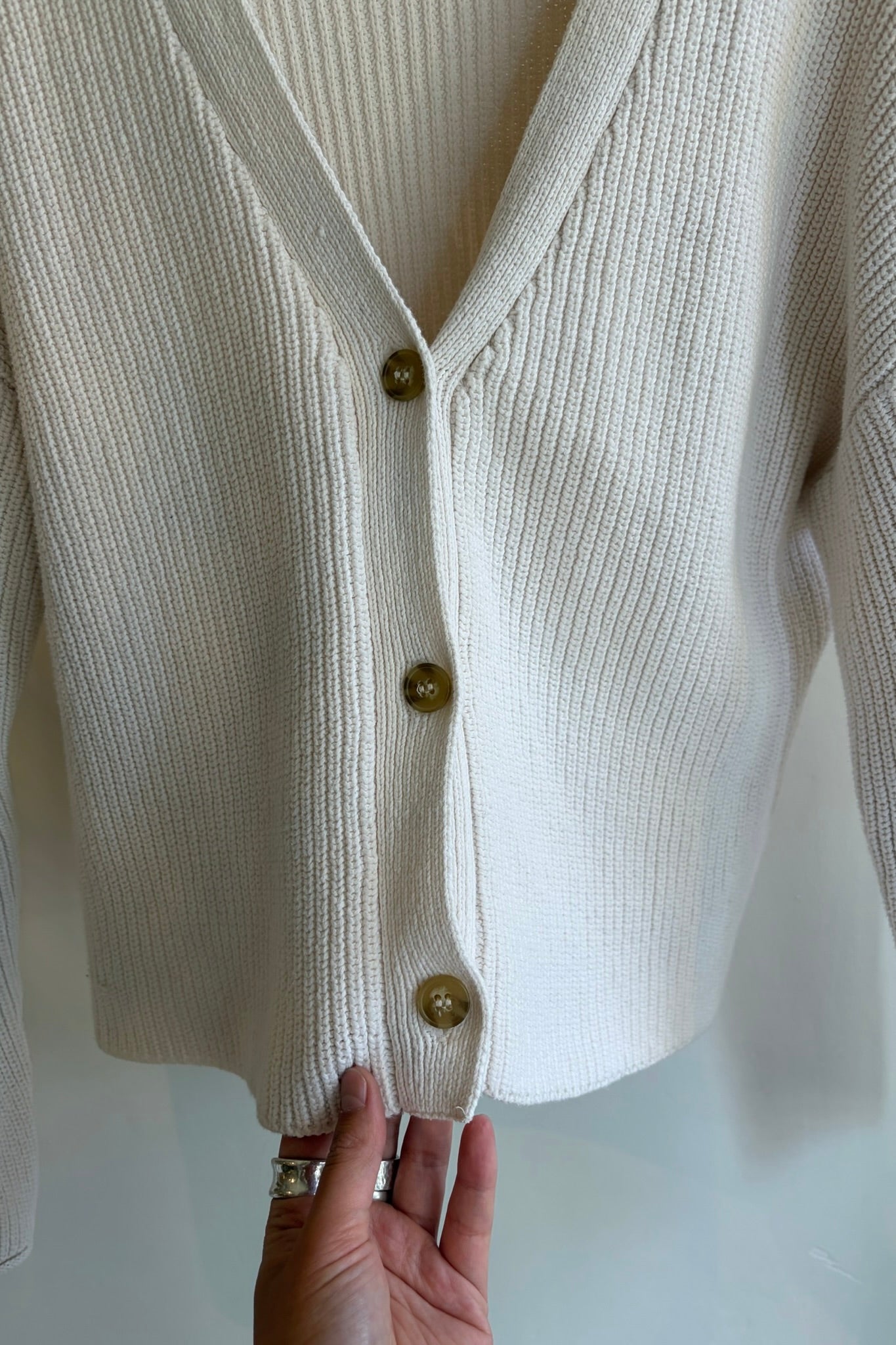 Pre-Loved By Together / White Cotton Cardigan / Sz S