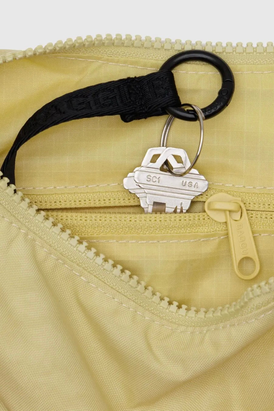 Small Nylon Crescent Bag / Butter