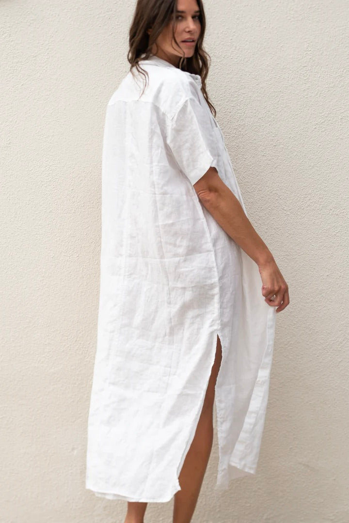 Left on Friday Getaway Shirt Dress / Coconut