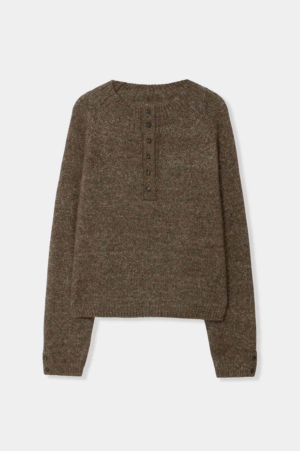 Cordera Melange Polo Sweater / Pardo
