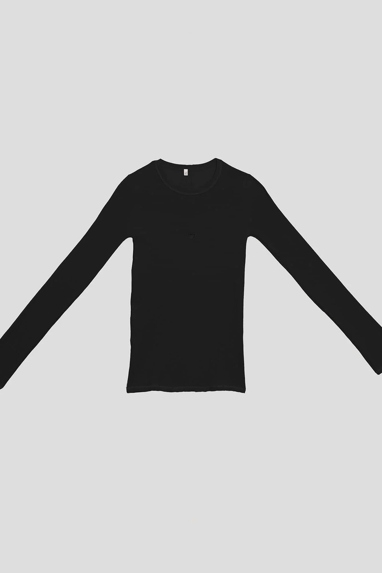 Baserange Heart Long Sleeve Tee / Black