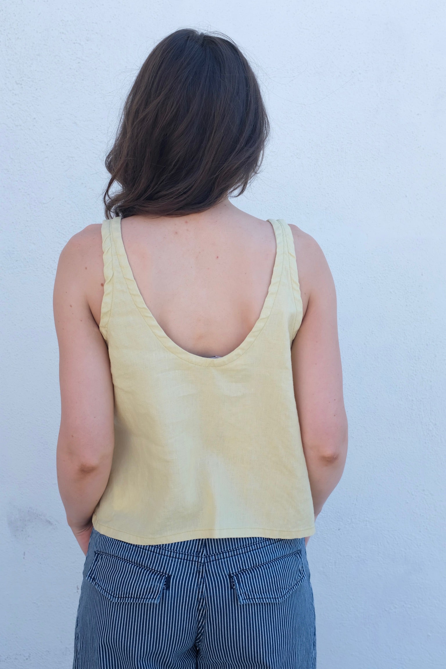 Moss Grey Iris Tank / Limoncello