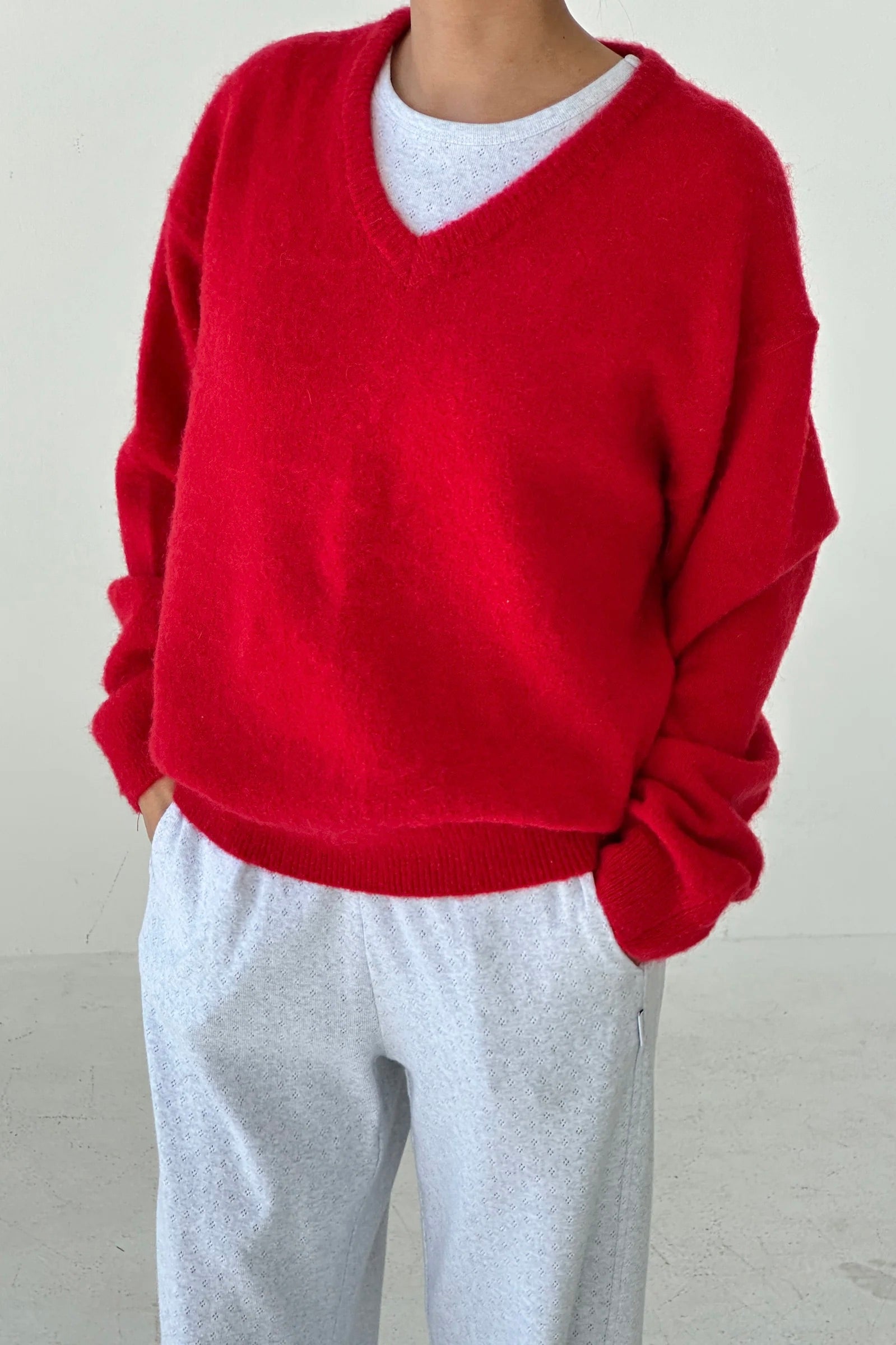 Le Bon Shoppe James Mohair Sweater / Red