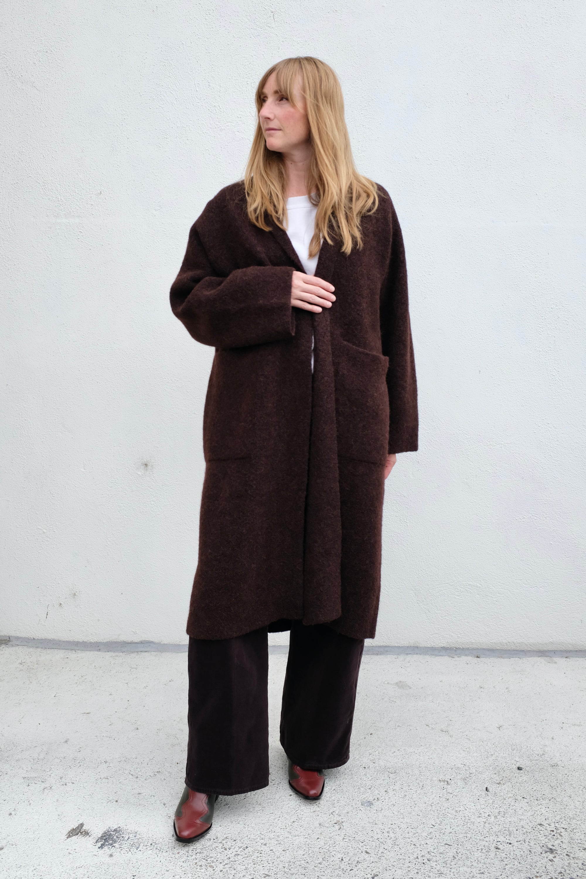 Lauren Manoogian Double Face Long Coat / Merlot