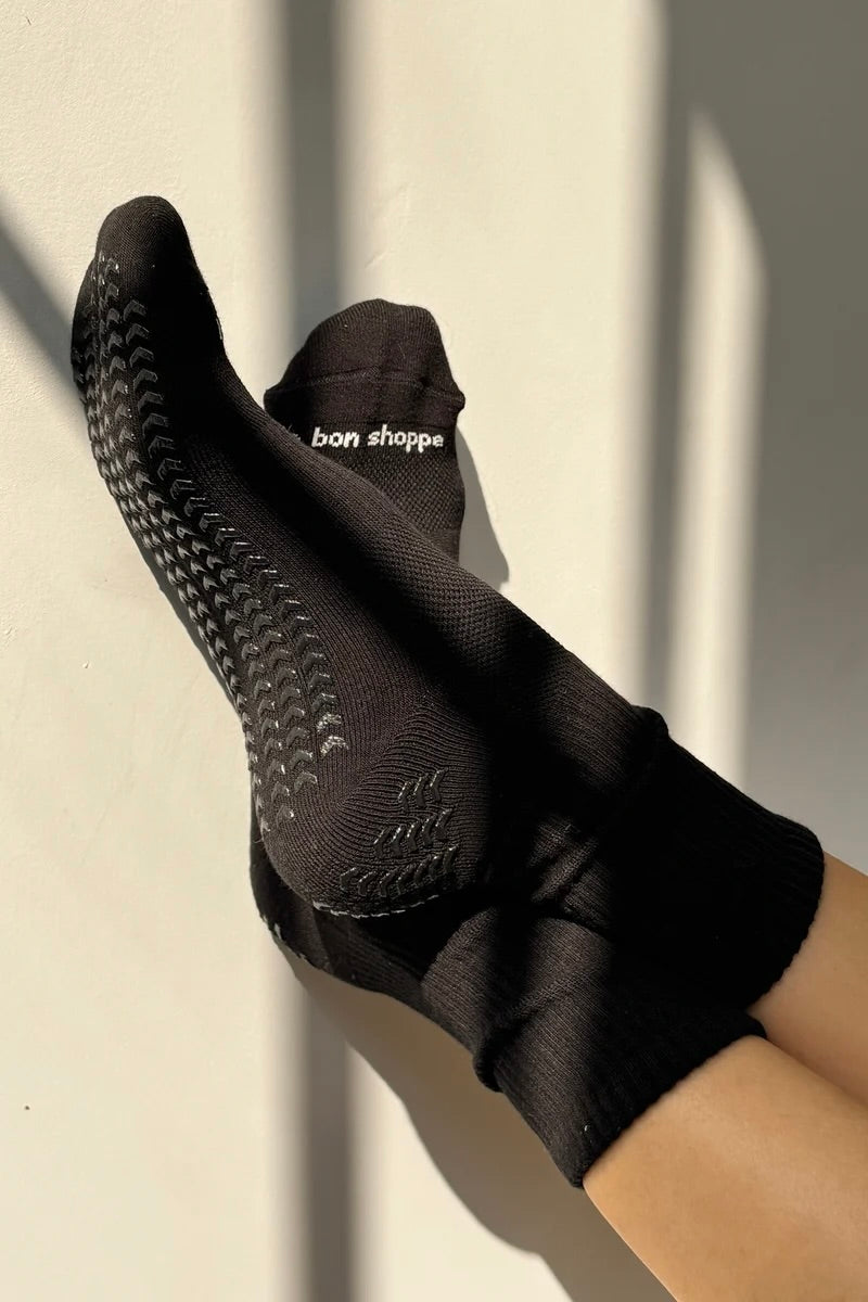 Grip Gym Socks / Black + Black