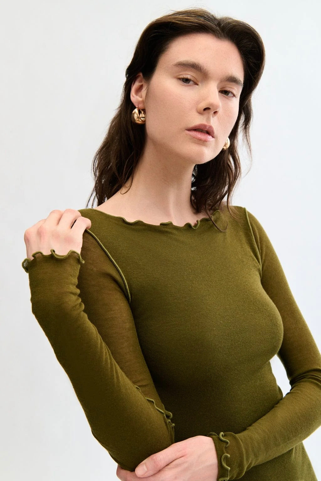Eliza Faulkner Jess Top / Dark Green