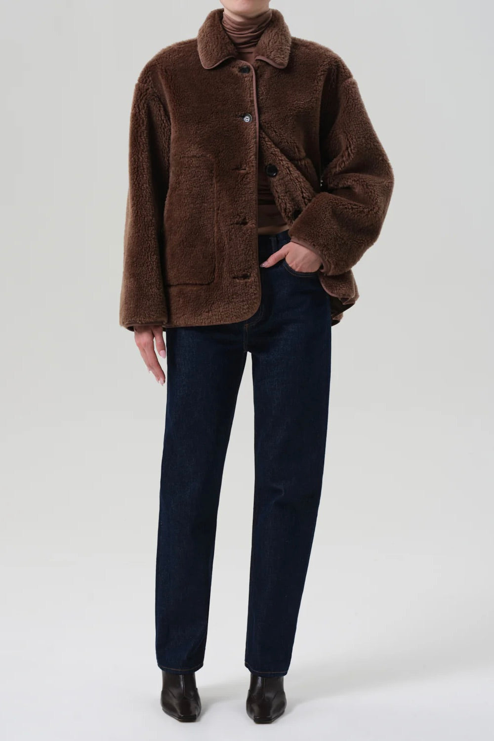 Citizens of Humanity Astrid Sherpa Jacket / Warm Brown